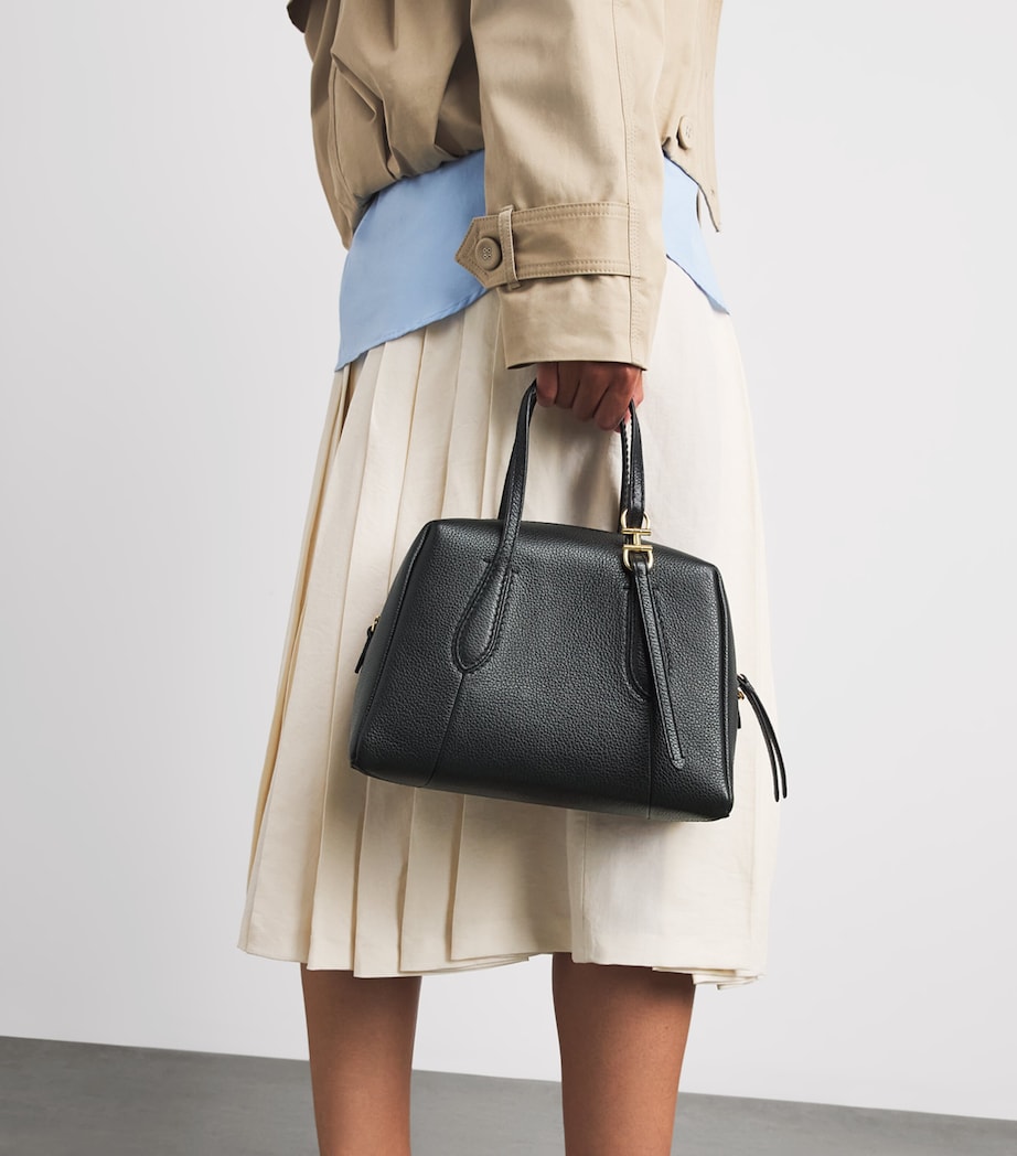 Harrods Small Leather Wren Shoulder Bag Black Image 4