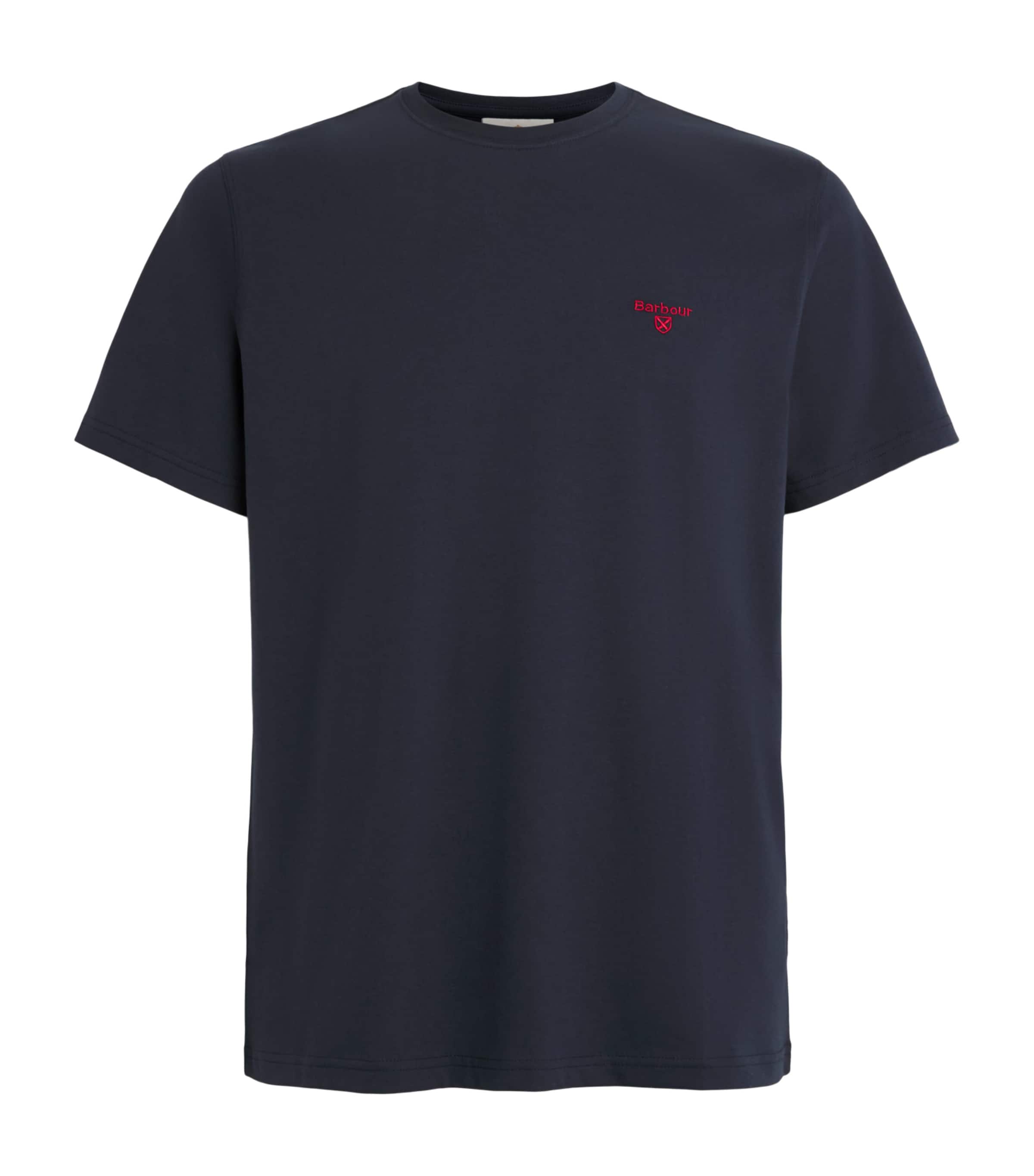 Barbour Mens Cotton Essential Sports T-Shirt Navy Image 1