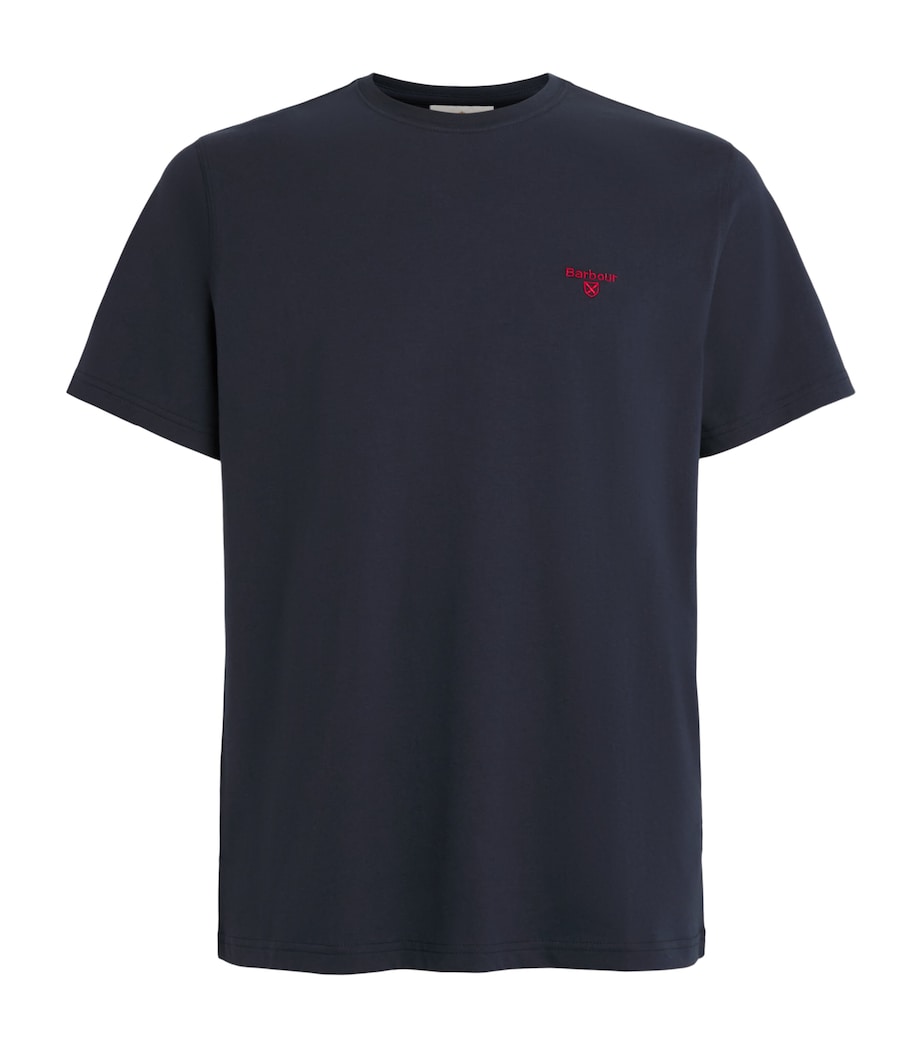 Barbour Mens Cotton Essential Sports T-Shirt Navy Image 1