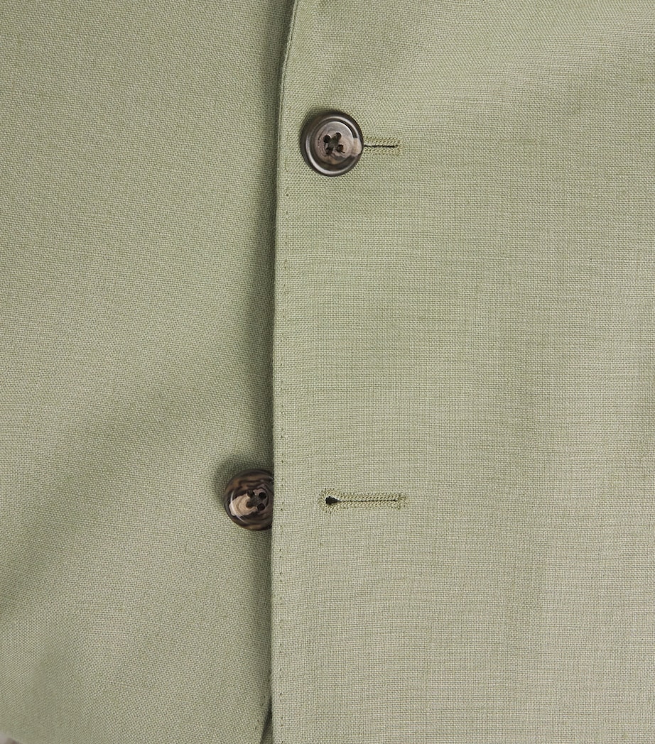 Linen Blazer GREEN Image 5