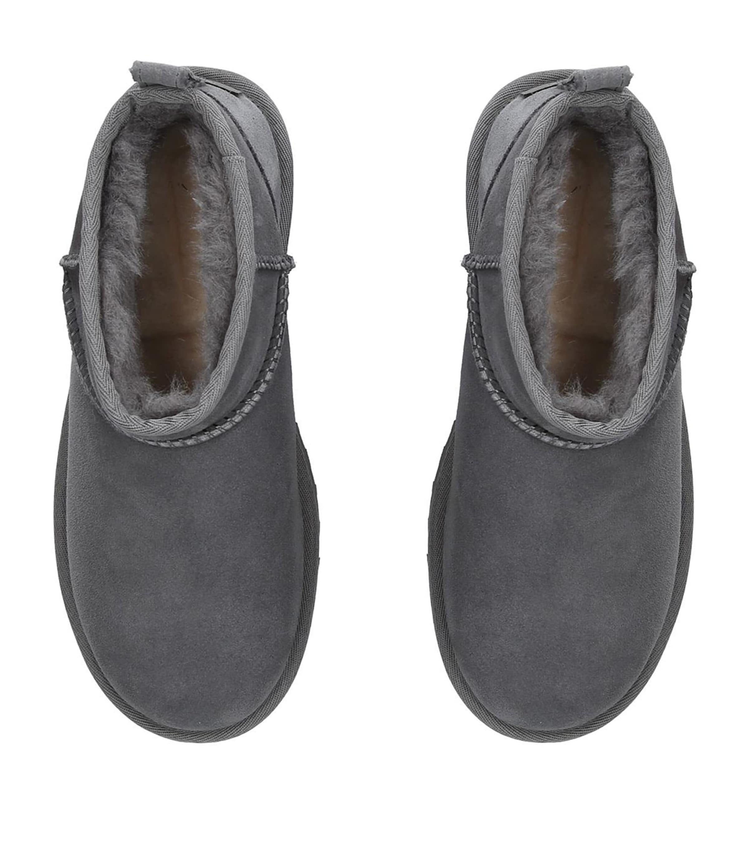 UGG Womens Suede Classic Ultra Mini Boots Grey Image 6
