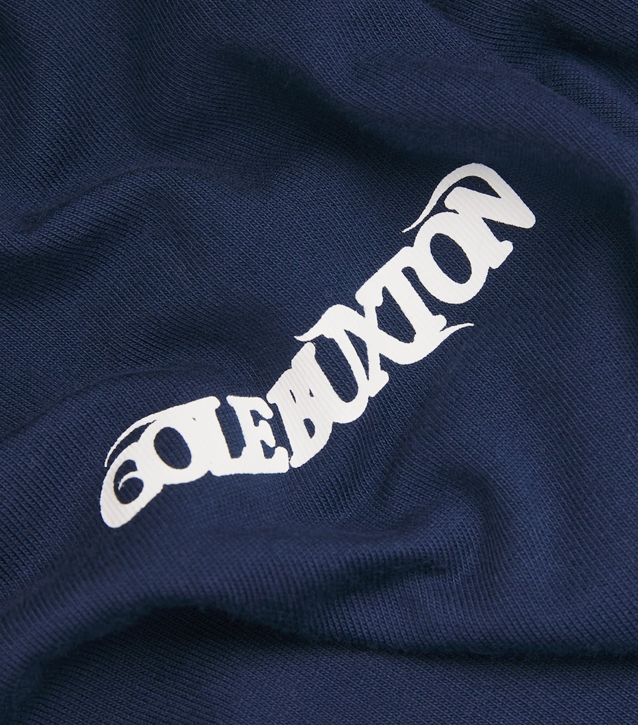 Cotton Balearic Graphic T-Shirt 420 NAVY/WHITE Image 5