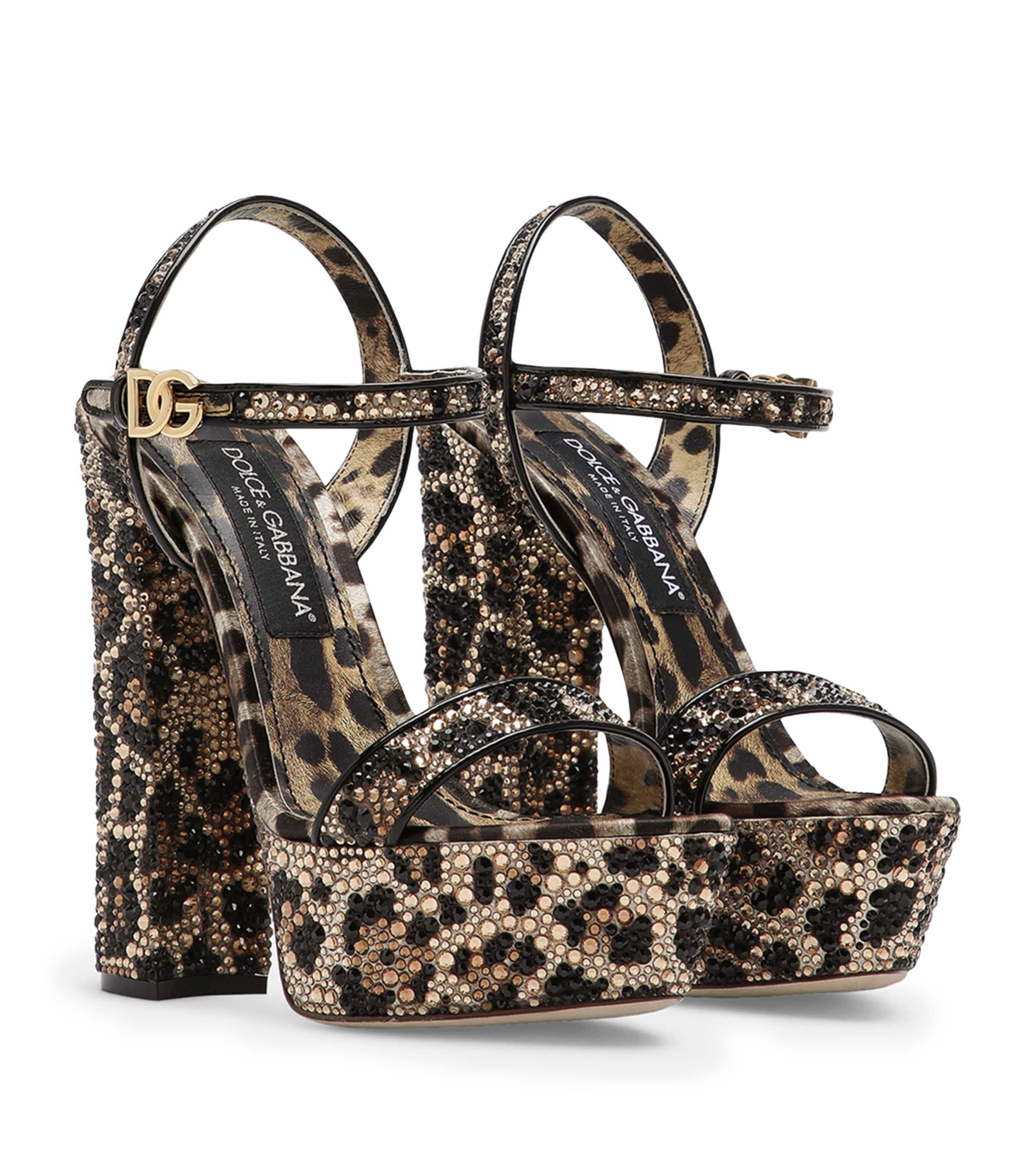 Rhinestone-Embellished Platform Sandals 105 HY13M-LEO NEW Image 4