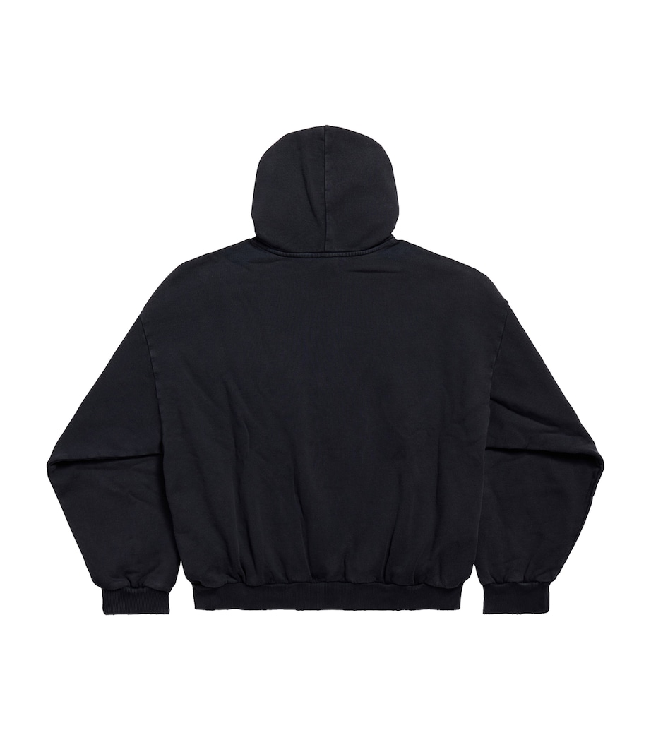 Balenciaga Mens Cotton Laurel Crest Hoodie Image 2