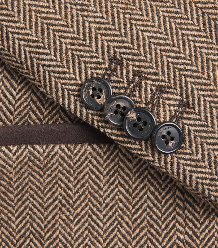 Purdey Mens Wool Tweed Herringbone Atholl Blazer Taymoor Tweed Image 6