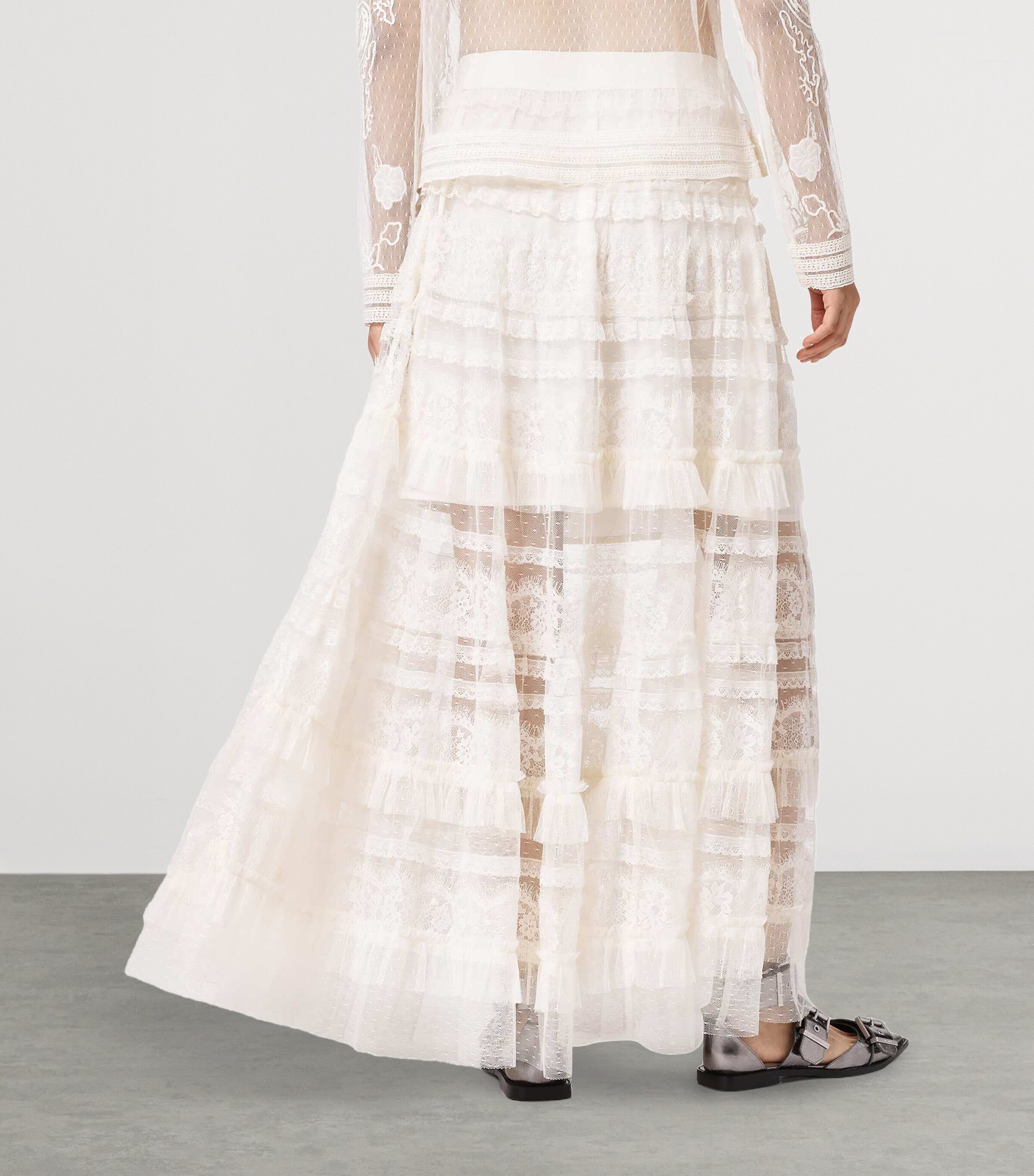 Tulle Arlea Maxi Skirt ANTIQUE WHITE Image 5