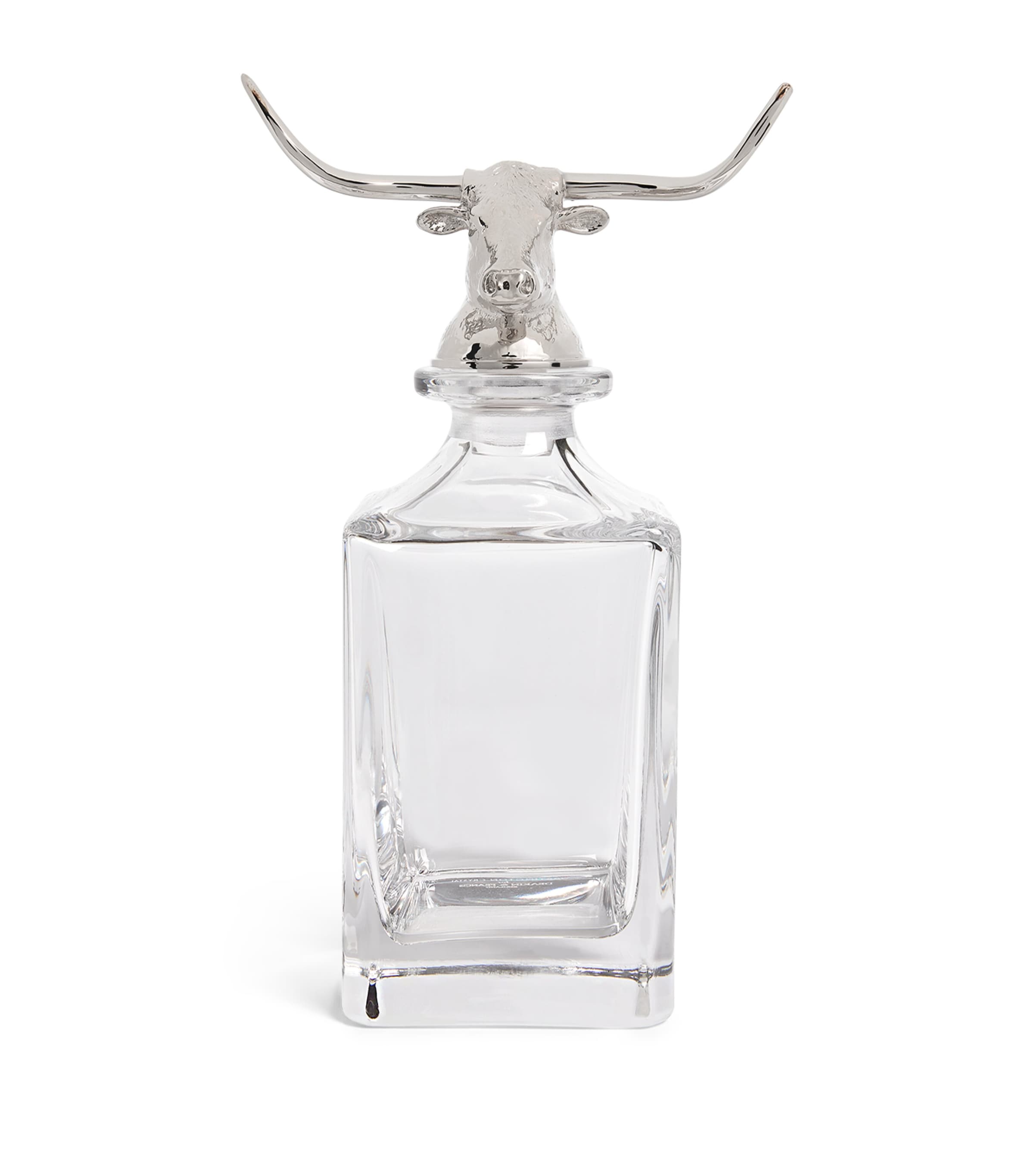 Crystal Longhorn Bull Decanter (650ml) GLASS Image 1