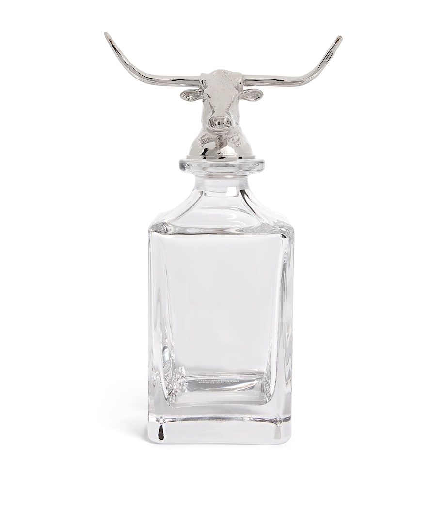 Crystal Longhorn Bull Decanter (650ml) GLASS Image 1