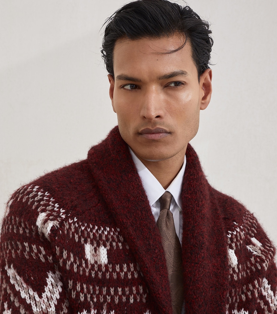 Wool-Blend Jacquard Cardigan CMA82 Image 7