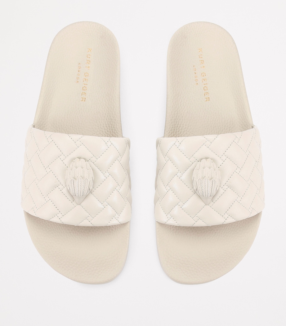 Quilted Meena Eagle Slides BONE Image 4