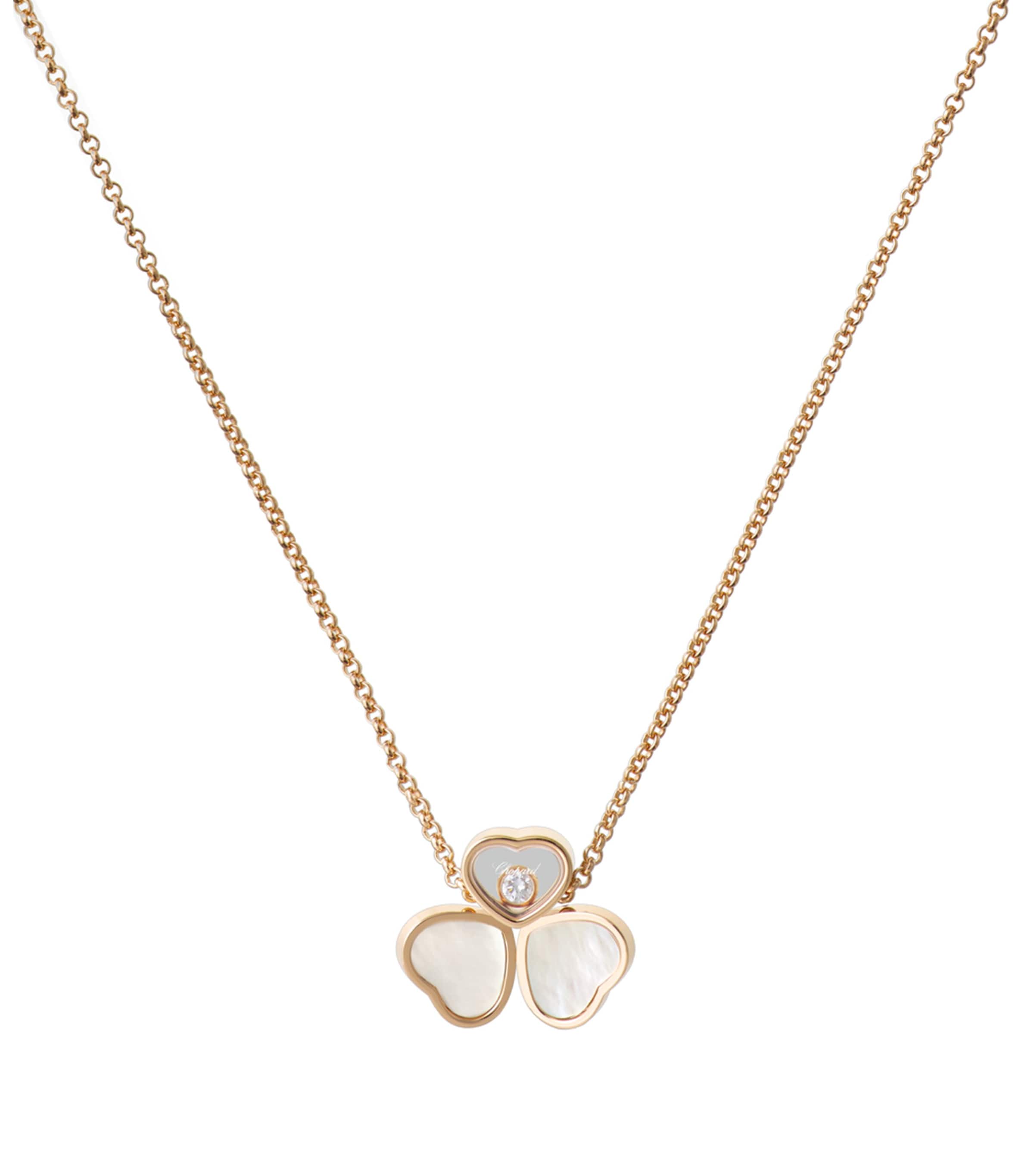 Rose Gold And Diamond Happy Hearts Necklace 18K ROSE GOLD Image 3