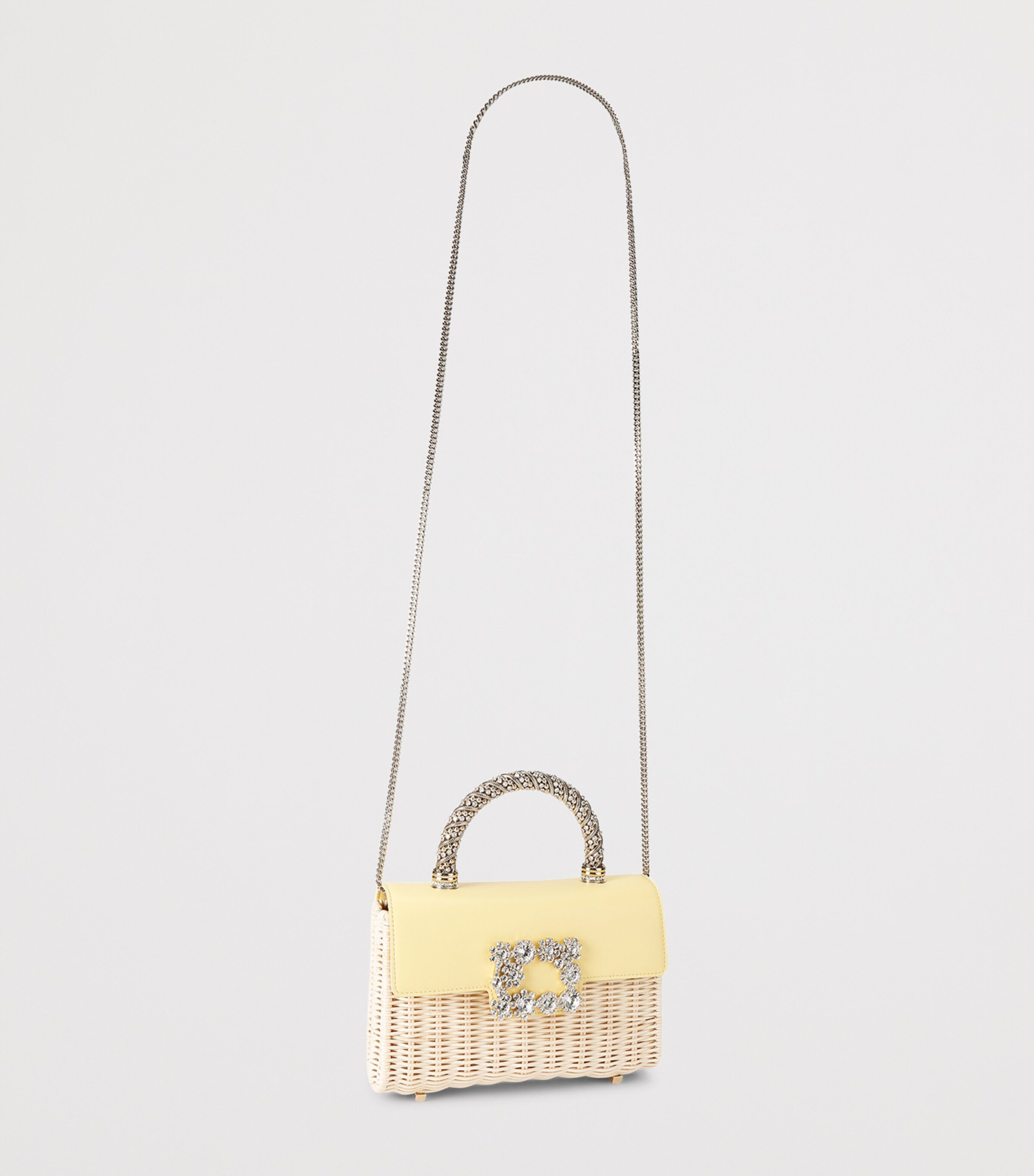Roger Vivier Mini Rattan Top-Handle Bag Beige Oth Image 2