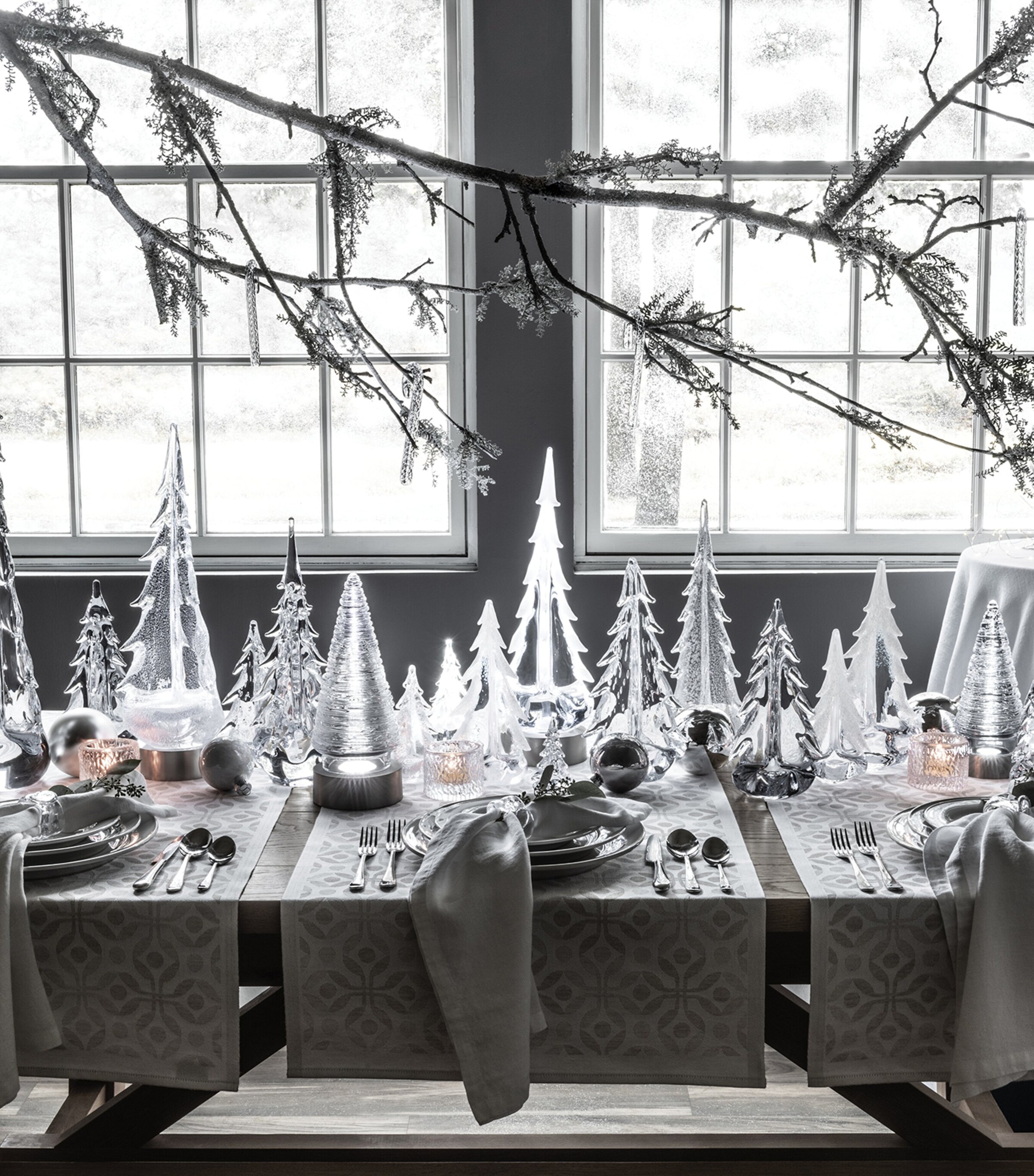 Glass Vermont Evergreen Christmas Tree Ornament CLEAR Image 6