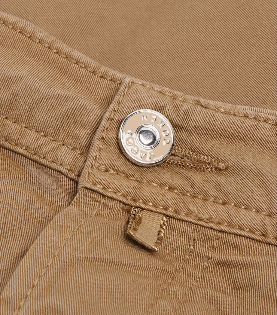 Cotton-Rich Slim Trousers D89-BROWN Image 5