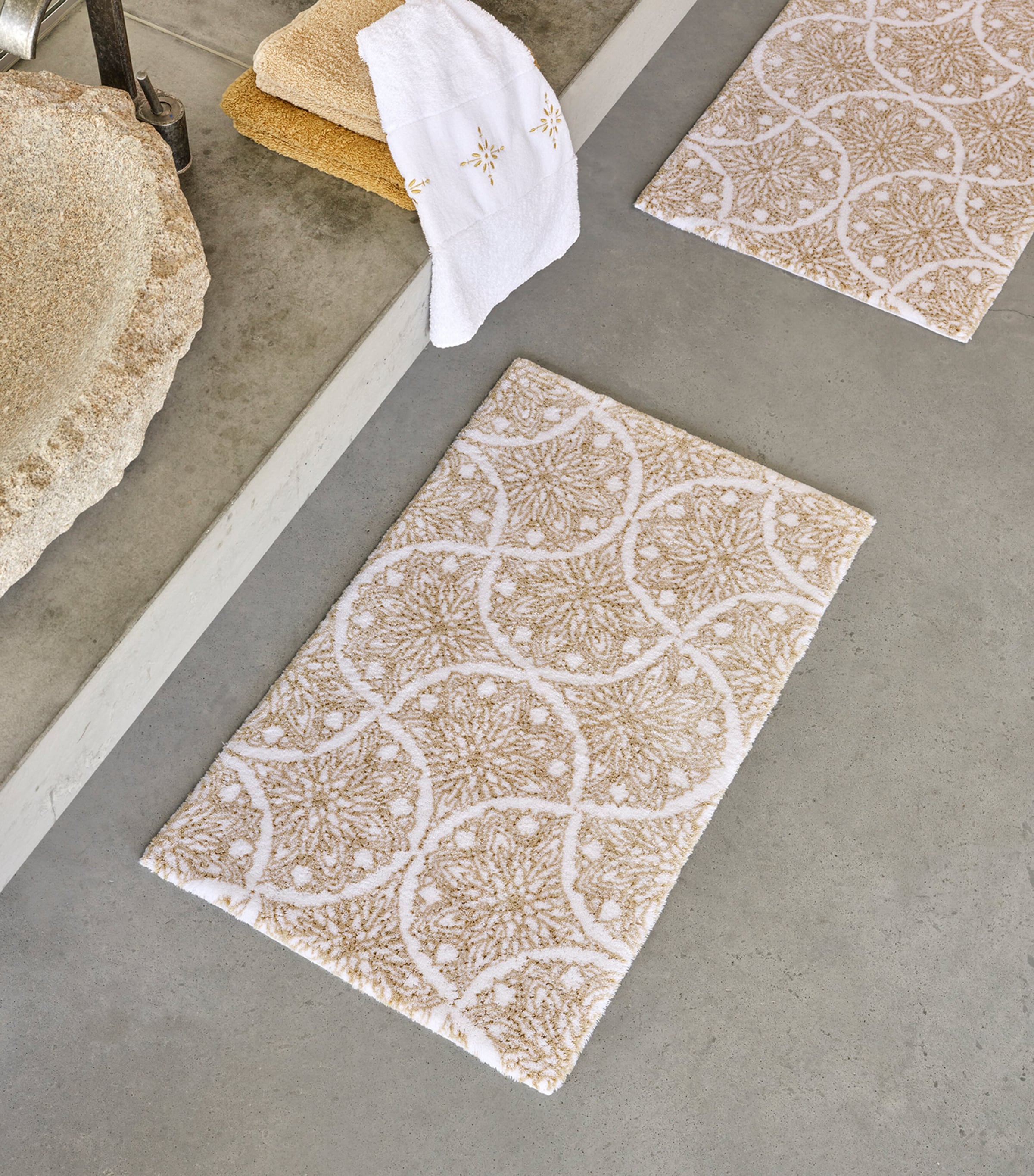 Abyss & Habidecor Alambra Bath Rug (60cm x 100cm) Sand Image 4