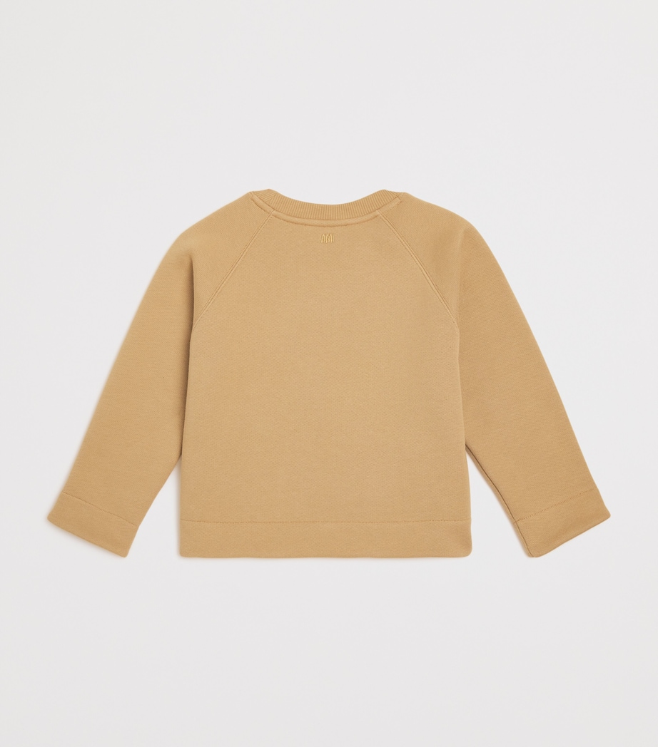 Cotton Ami De Coeur Sweatshirt (4-12 Years) 280-CAMEL Image 2