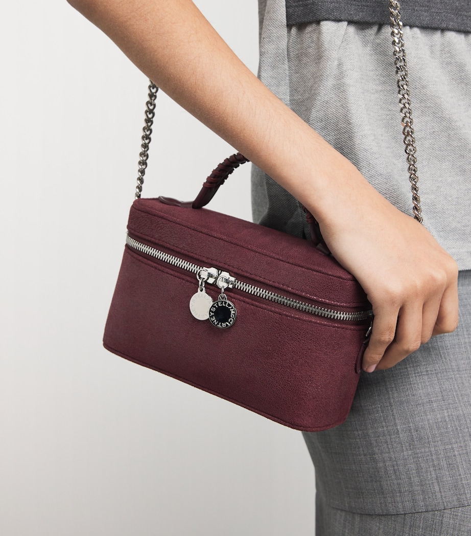 Shaggy Deer Falabella Cosmetic Case Top-Handle Bag 6002 PLUM Image 5