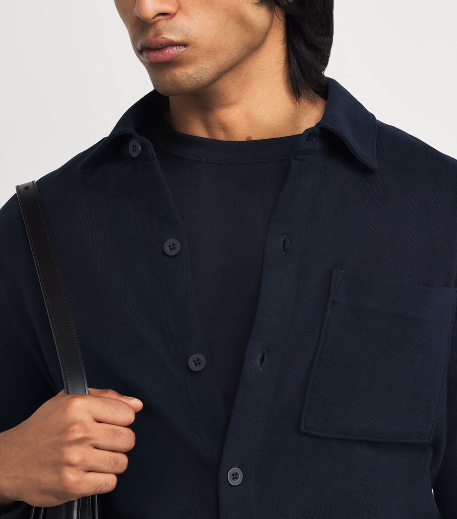 Vince Mens Sueded Cotton Shirt Jacket Coastal Image 6