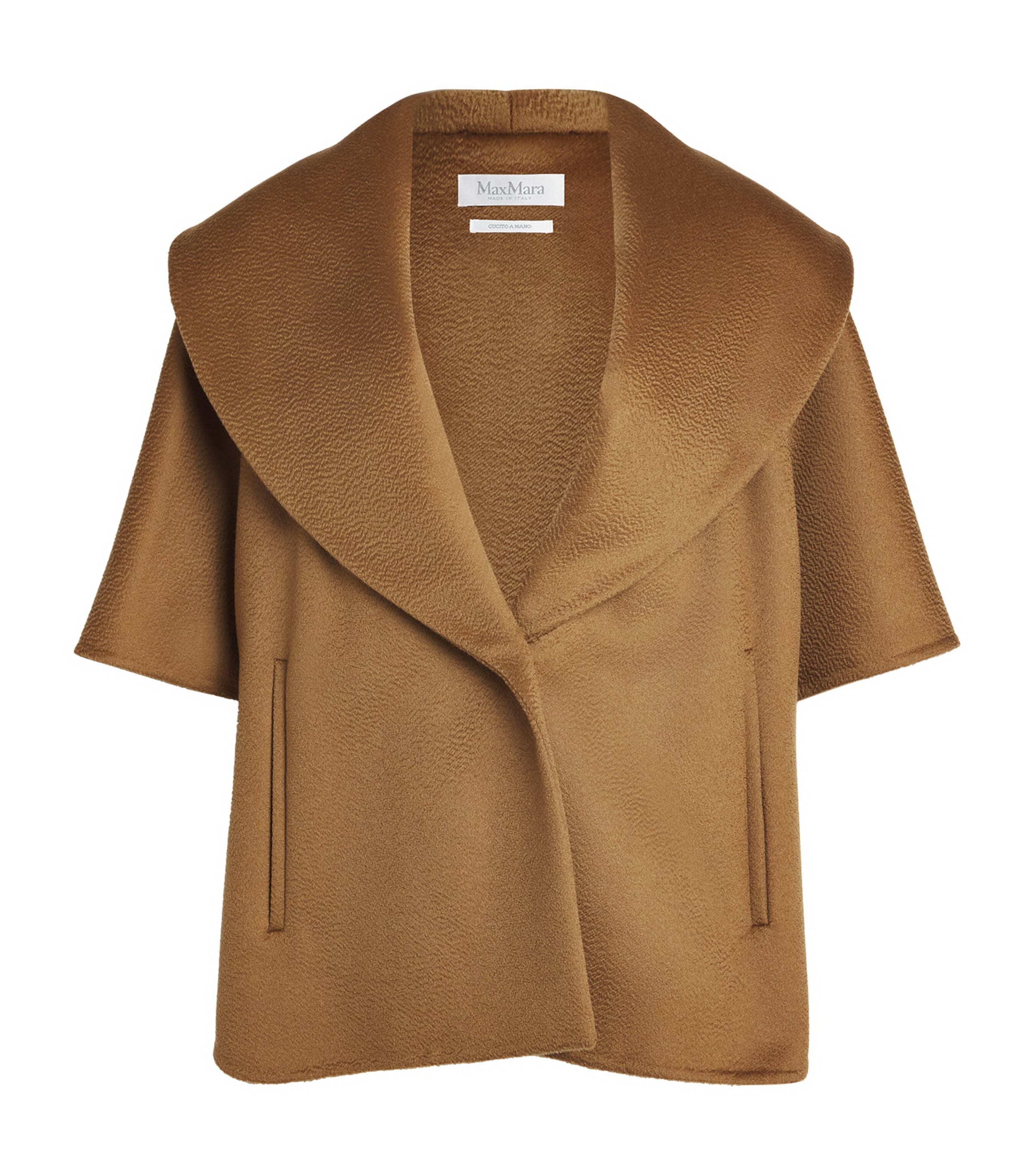 Max Mara Cashmere Cape Poncho In Brown