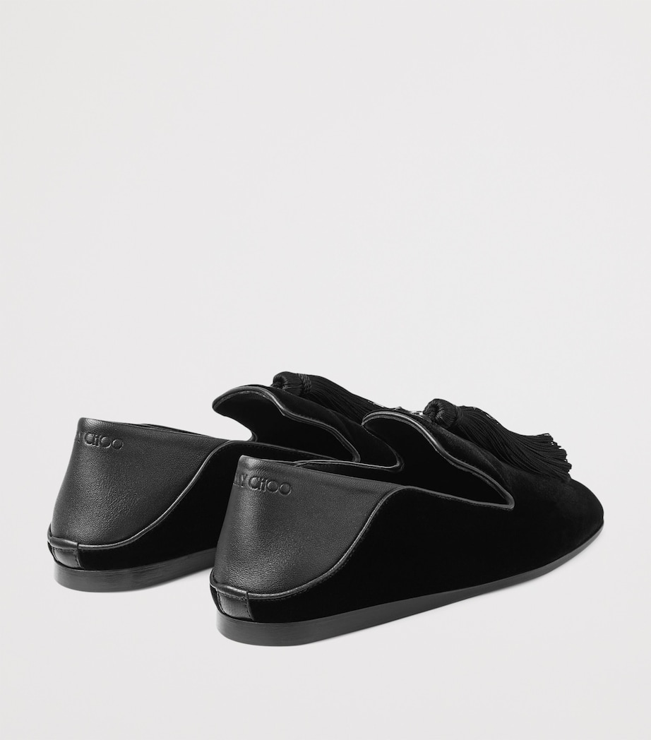 Eliot Velvet Tassel Ballet Flats BLACK/BLACK Image 4