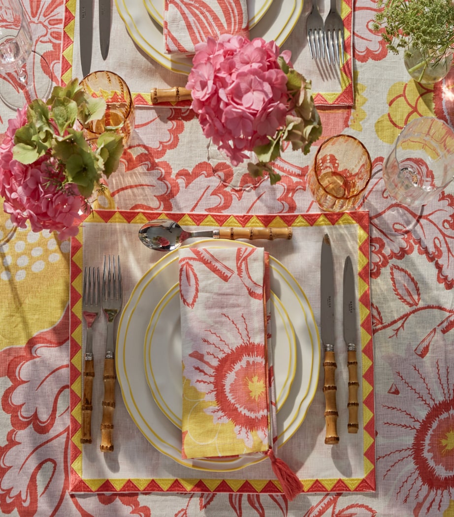 x Christopher Farr Linen Island Hue Placemats (45cm x 36cm) PINK Image 2