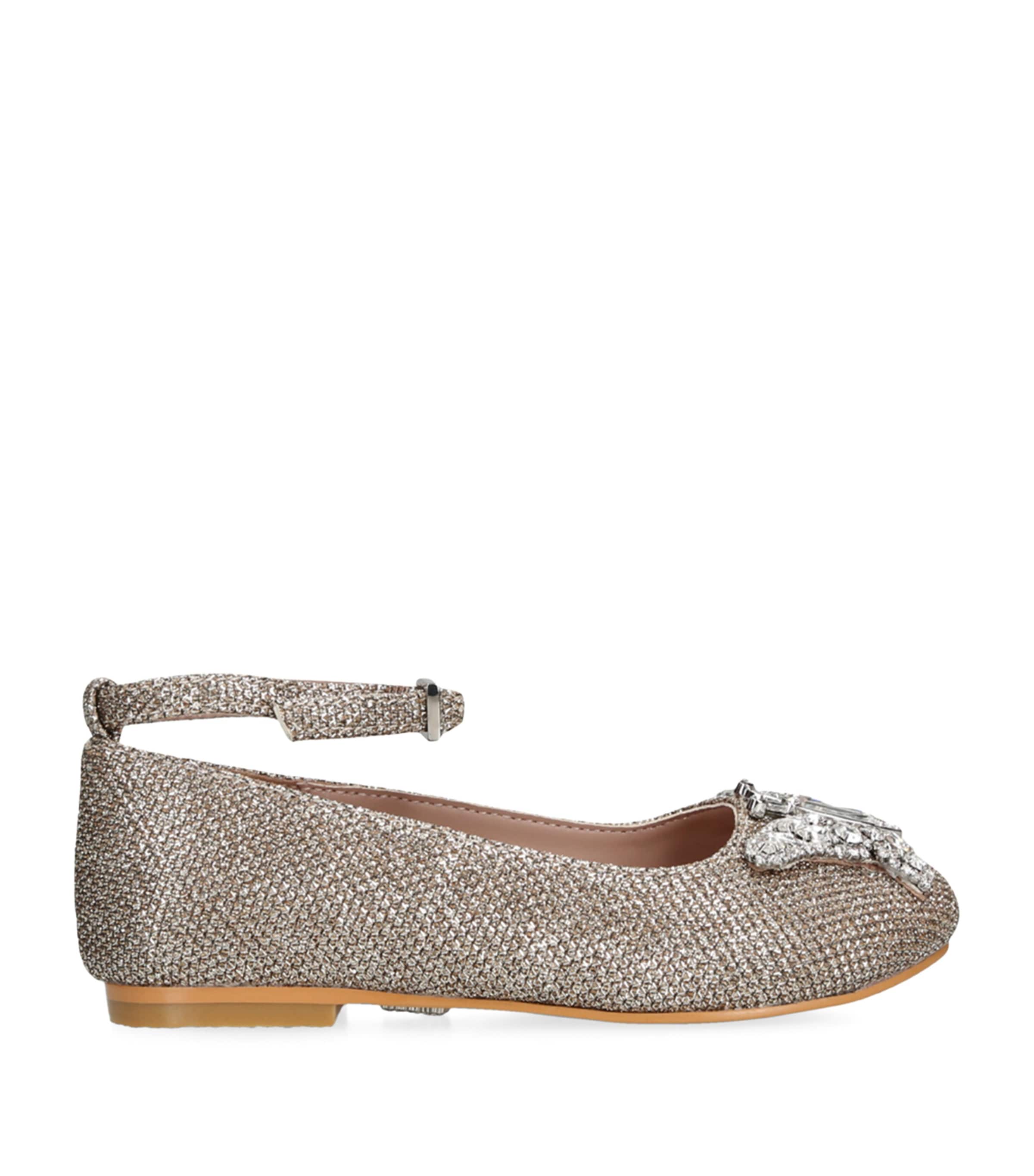 Aruna Seth Metallic-thread Angelina Ballet Flats In Gold