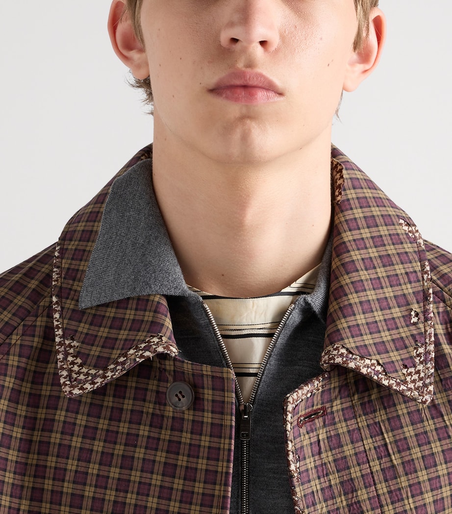 Prada Mens Wool Zip-Up Polo Shirt Grey Image 4