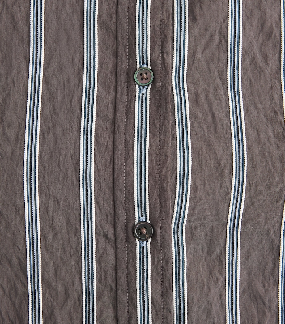 Veronica Beard Womens Stripe Lloyd Shirt Dark Mocha Image 6