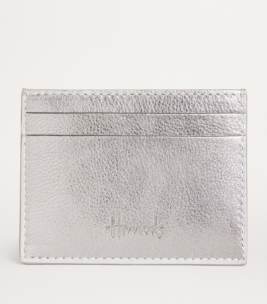 Leather Metallic Card Holder TAN Image 2