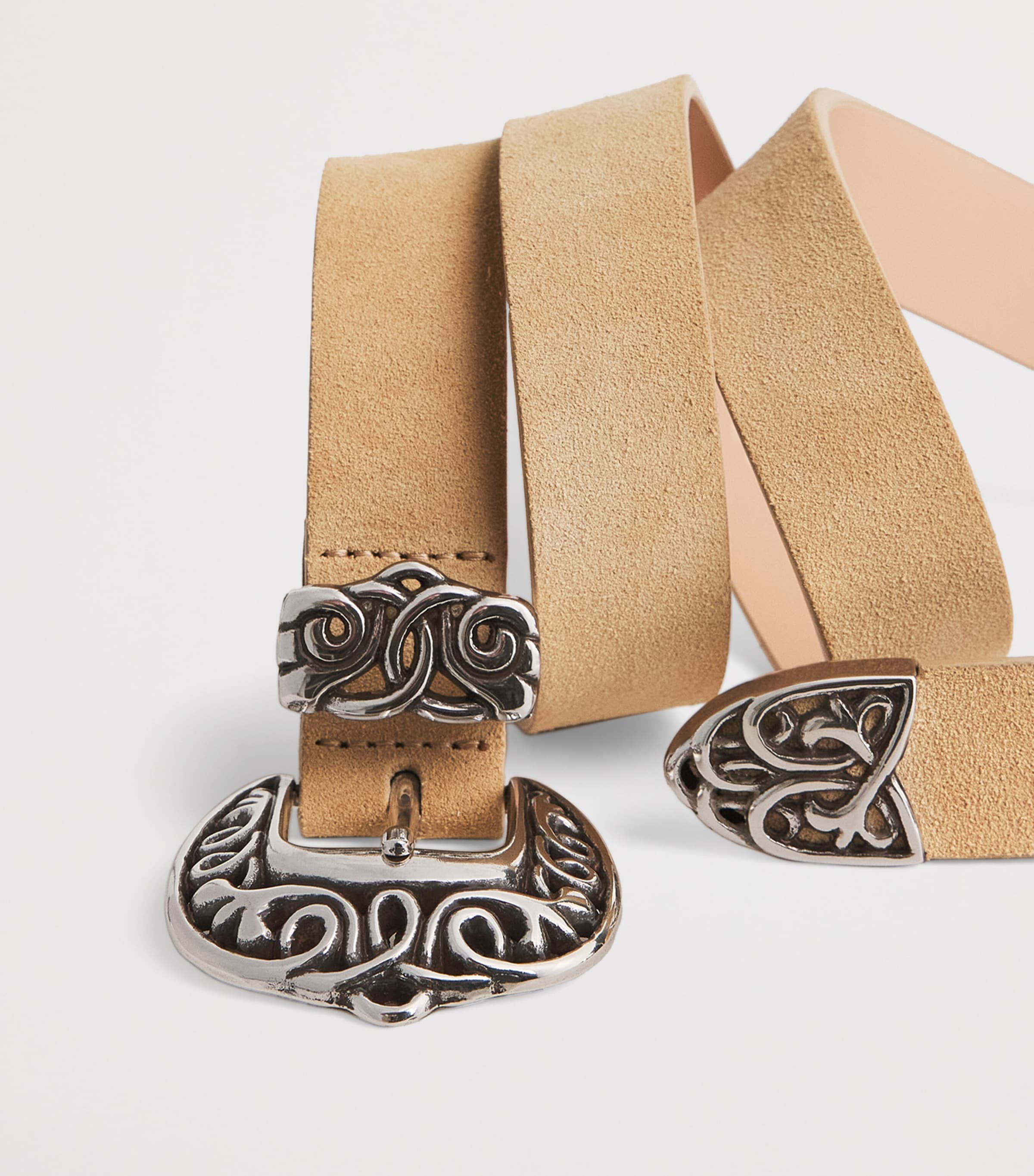 Eleventy Suede Belt Sabbia Image 5