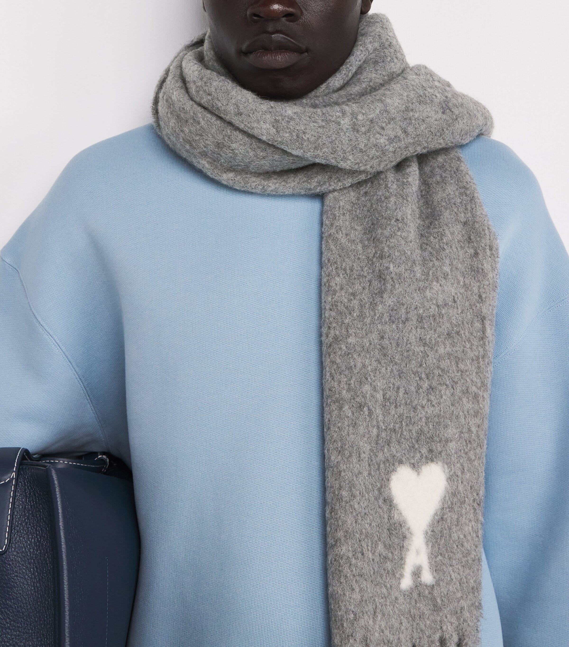 AMI Paris Alpaca-Blend Ami de Coeur Scarf | Men Accessories | Scarves | Designers | Ami Paris | Men Trending Now AMI Paris Alpaca-Blend Ami de Coeur Scarf | Men Accessories | Scarves | Designers | Ami Paris | Men Trending Now