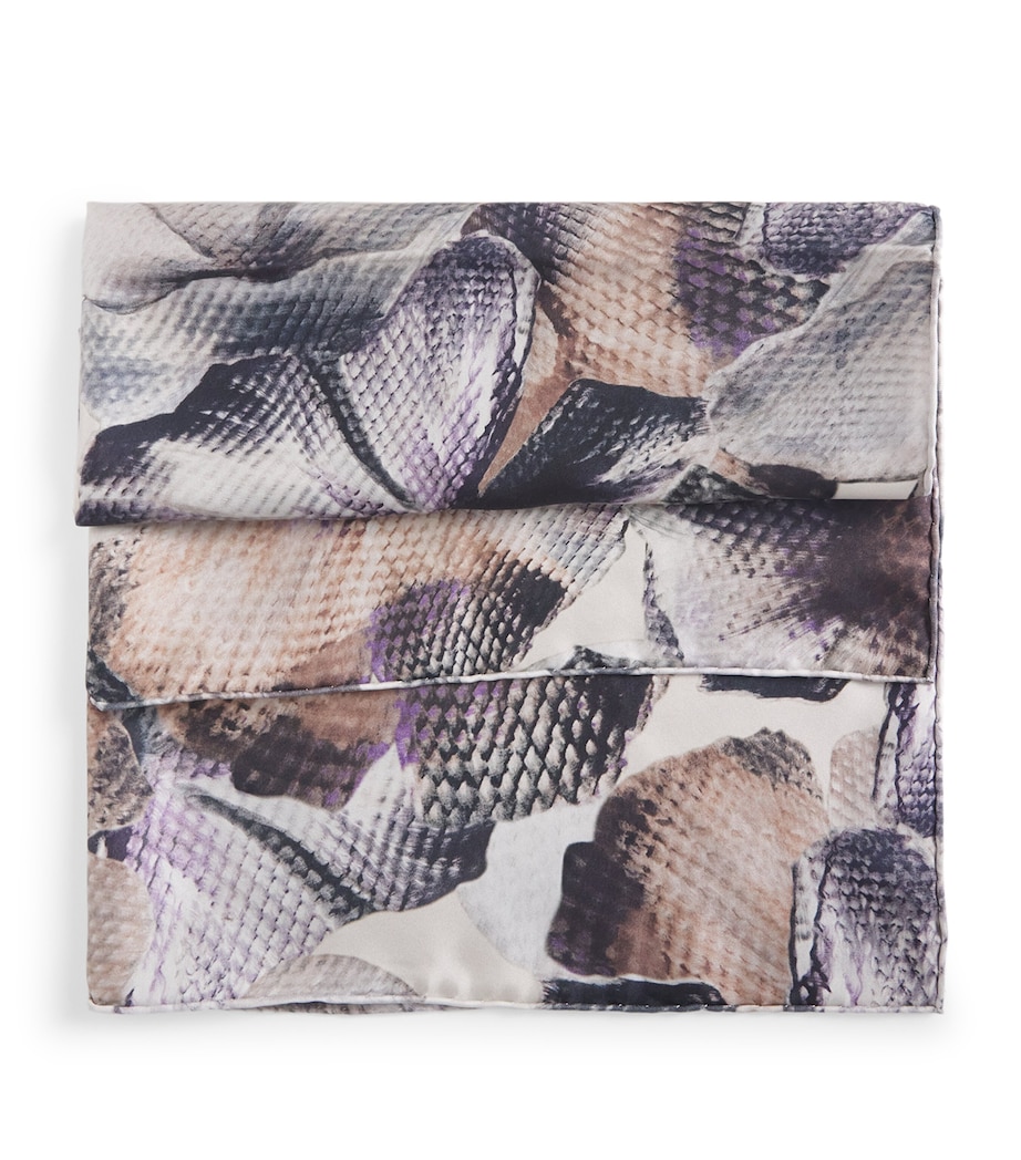 Agnona Silk Floral Scarf Mauve Image 1