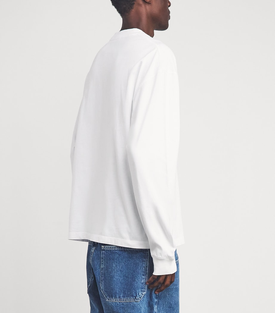 AGOLDE Mens Cotton Asha Long-Sleeve T-Shirt White Image 5