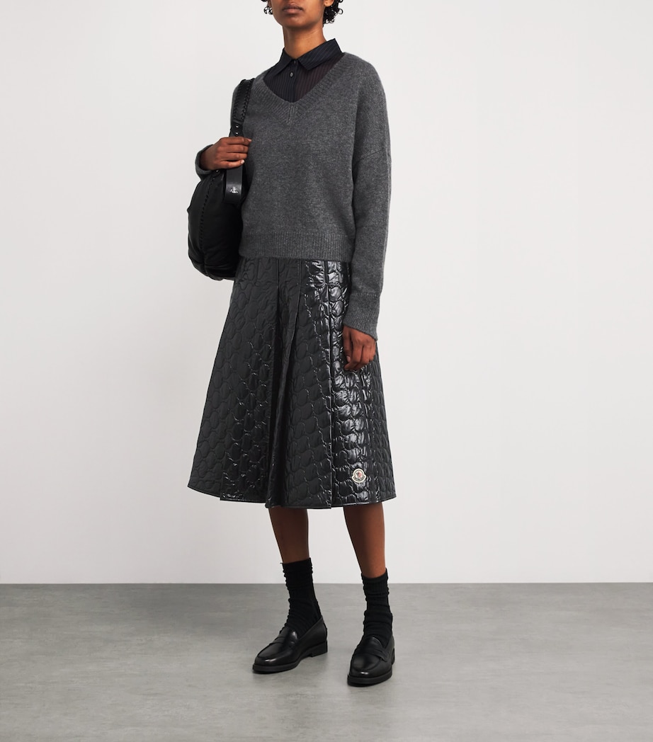 Microfiber Quilted Midi Skirt 999 Image 2