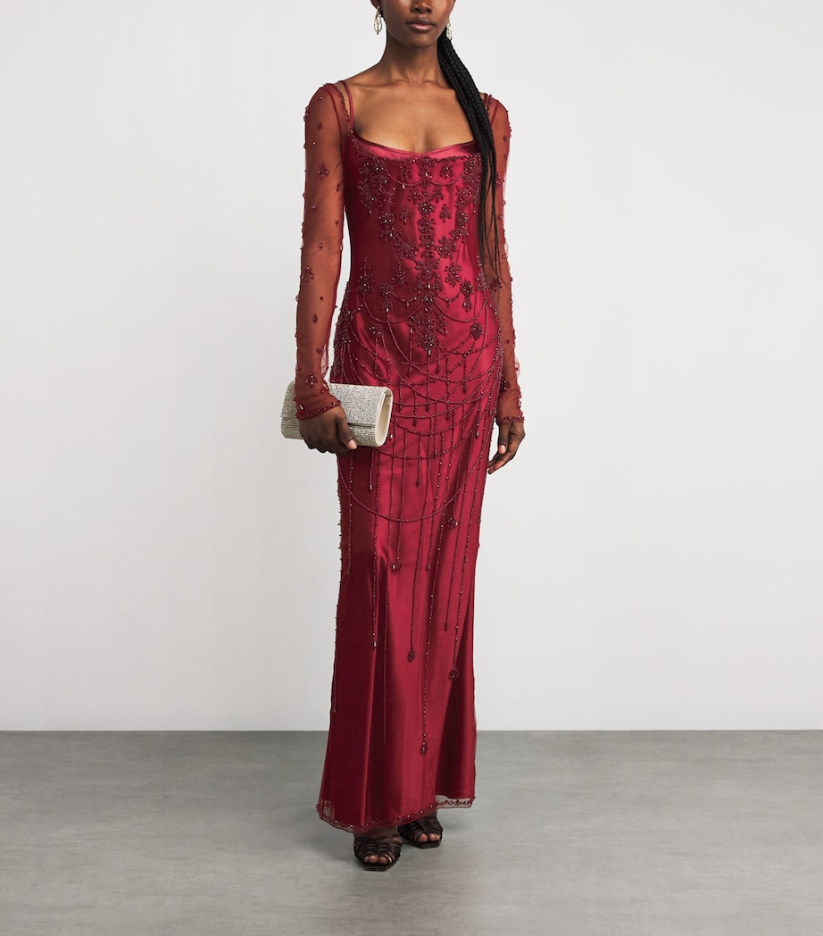 Embellished Chandelier Gown CABERNET/CRYSTAL Image 2