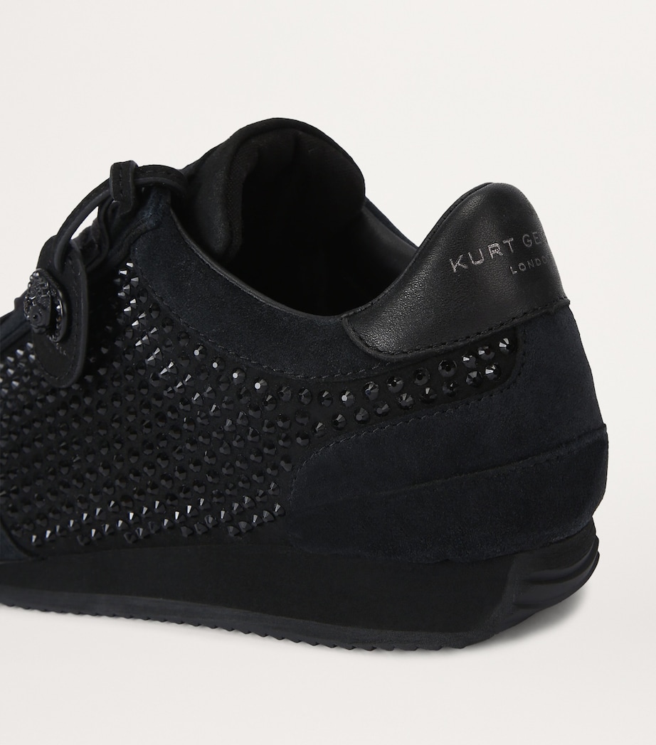Kurt Geiger London Suede Embellished Chelsea Sneakers Black Image 2