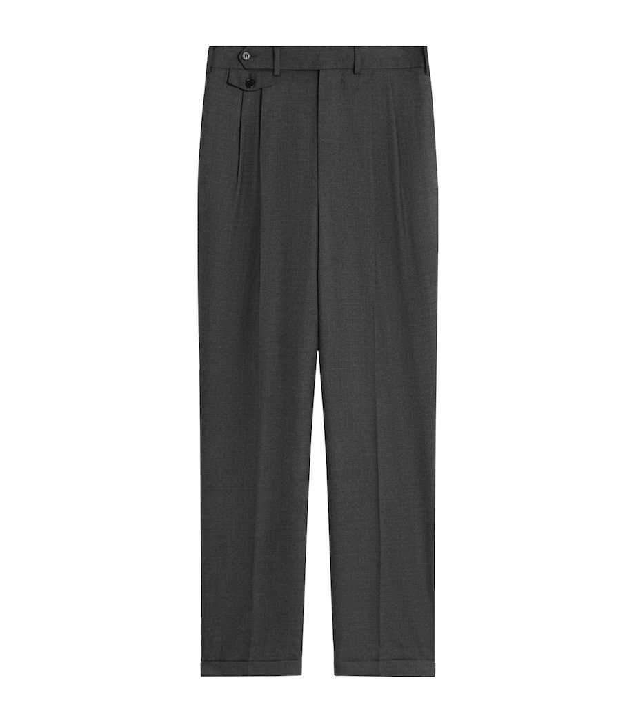 Cashmere Double Pleated Trousers 037MID GREY Image 1