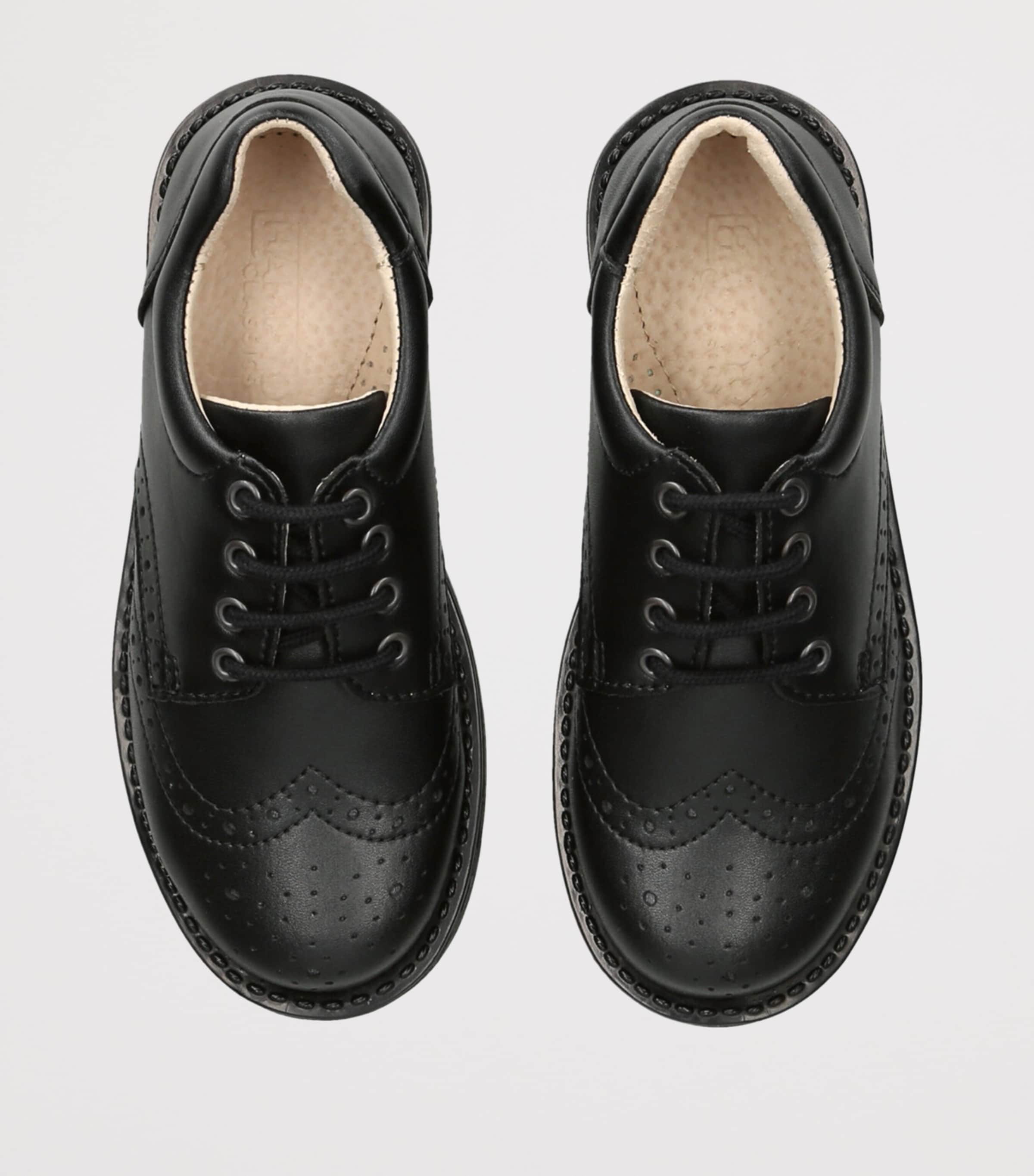 Leather Hamish School Shoes BLACK Image 4