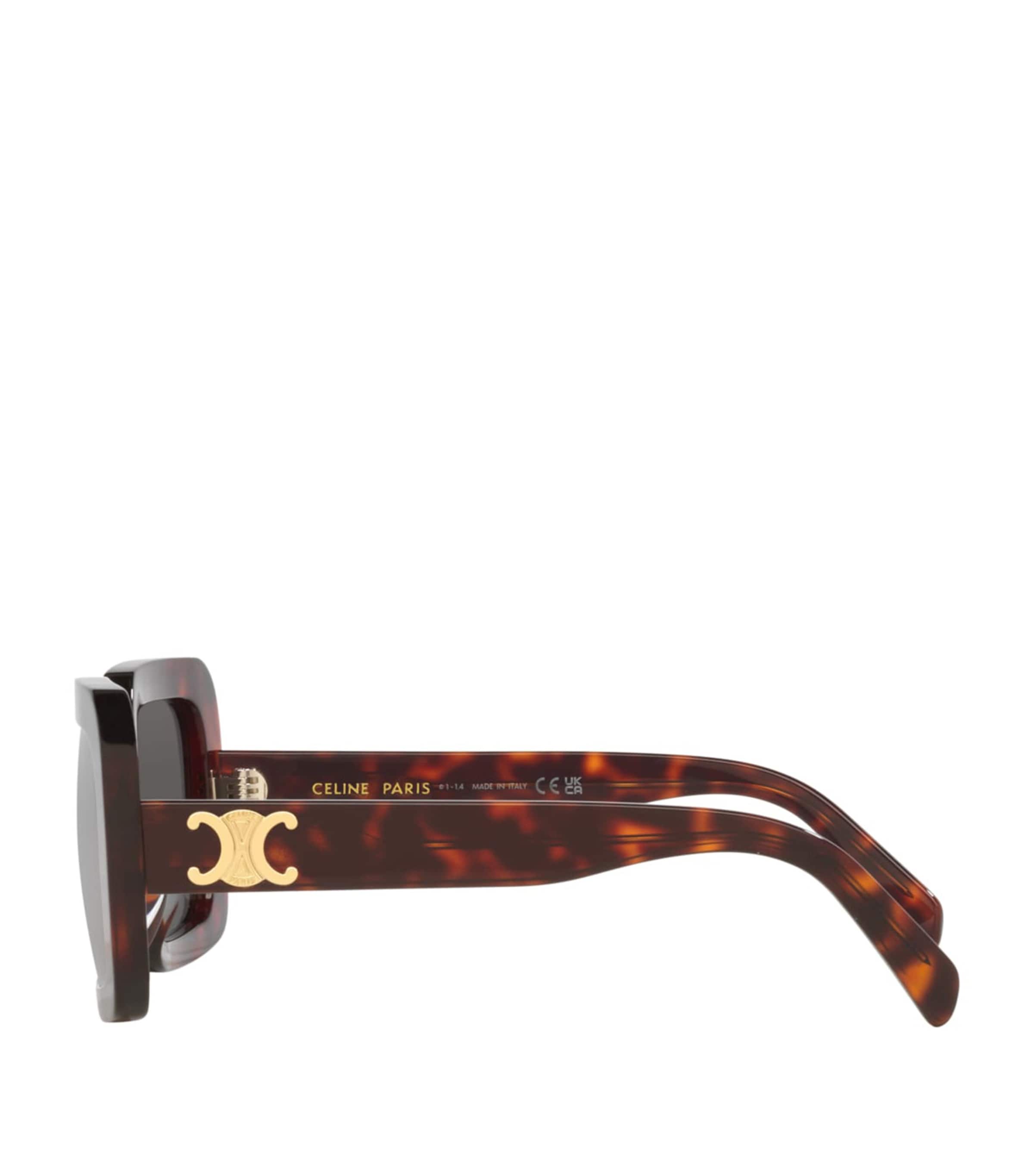 Celine Tortoiseshell Square Triomphe Sunglasses Image 3