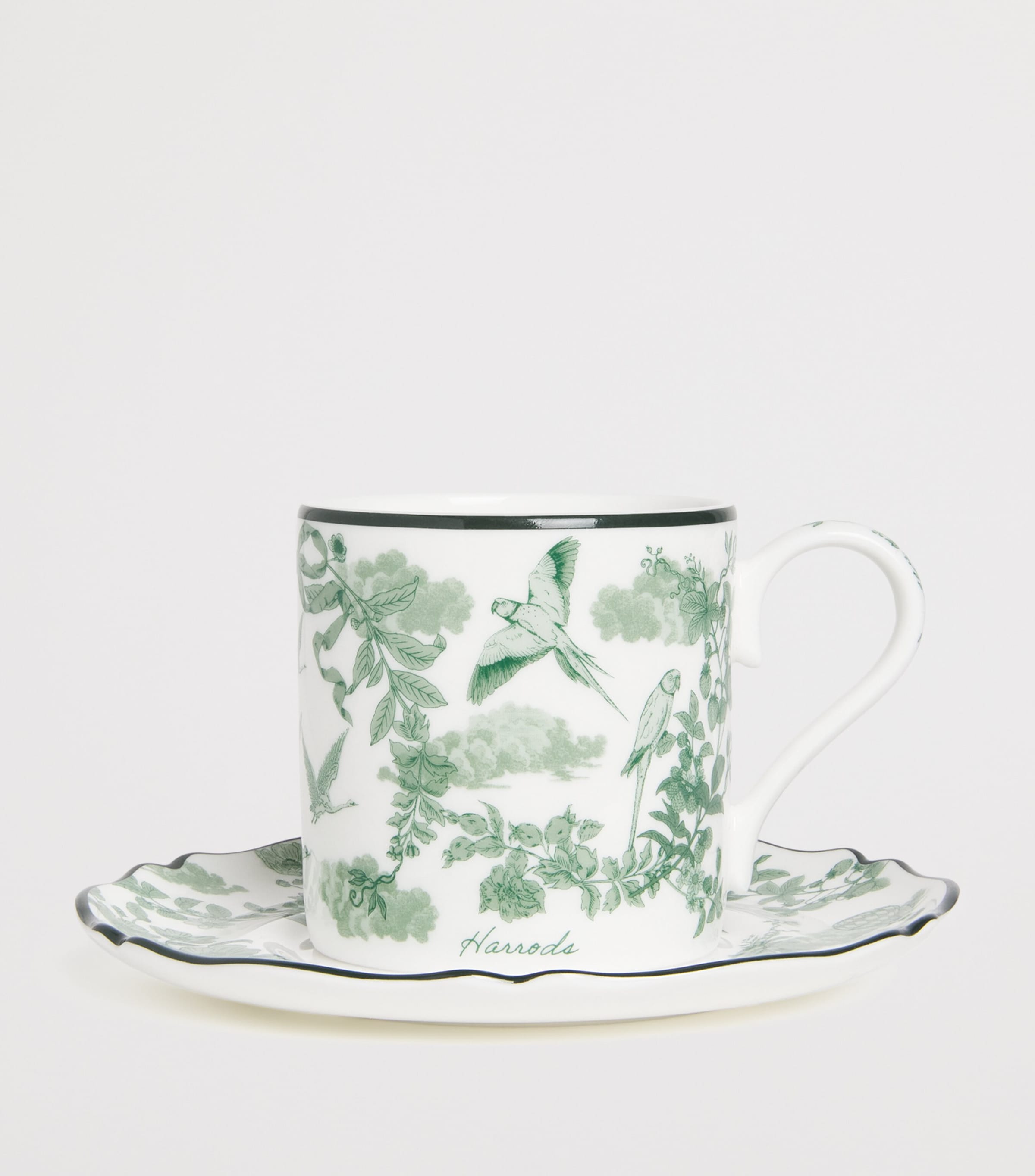 Harrods Bone China Toile Espresso Cup and Saucer | Harrods US