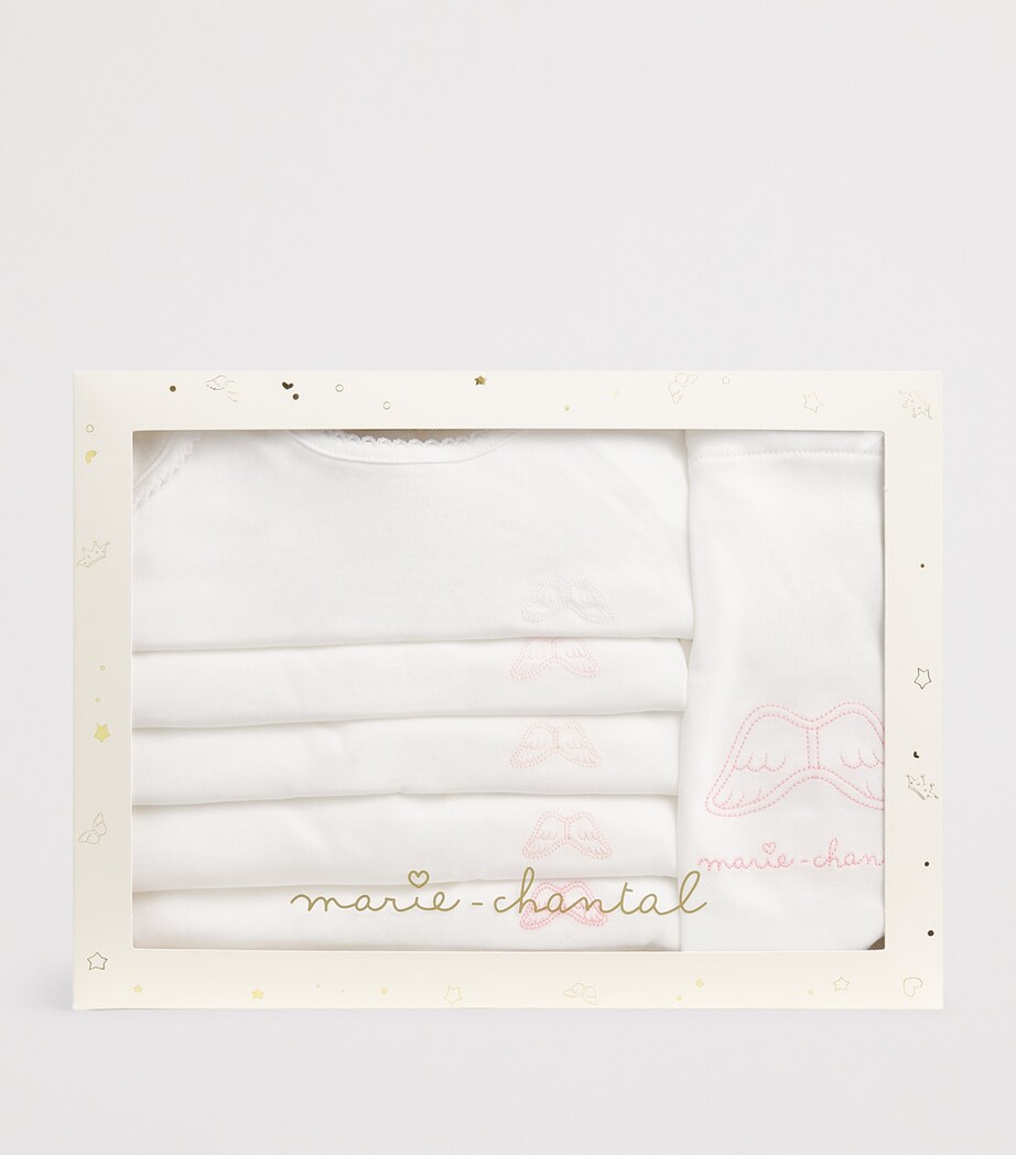 Set of 7 Pima Cotton Angel Wings All-In-One (0-18 Months) PINK Image 2