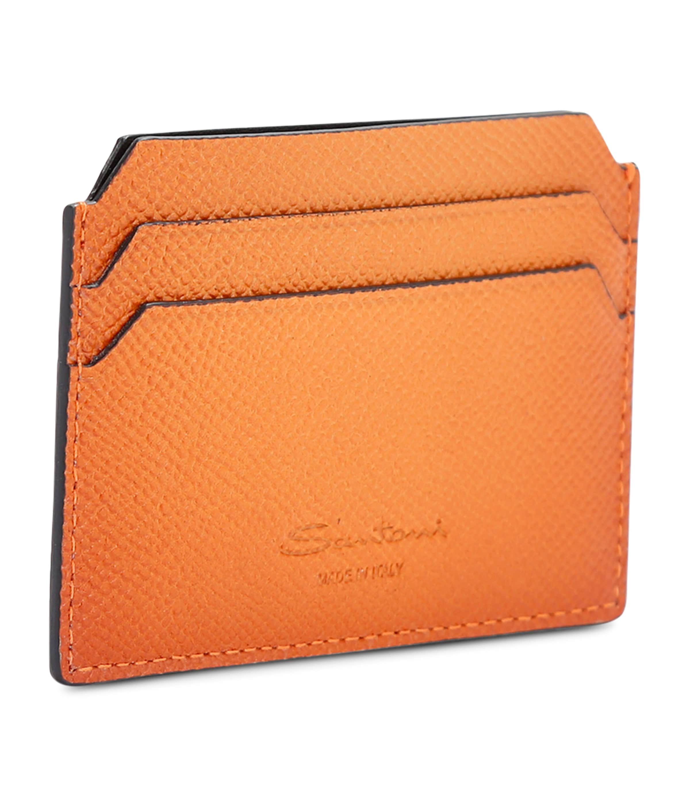 Leather Card Holder ORANGE Image 3
