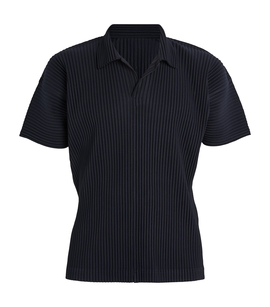 Pleated Polo Shirt 75 NAVY Image 1