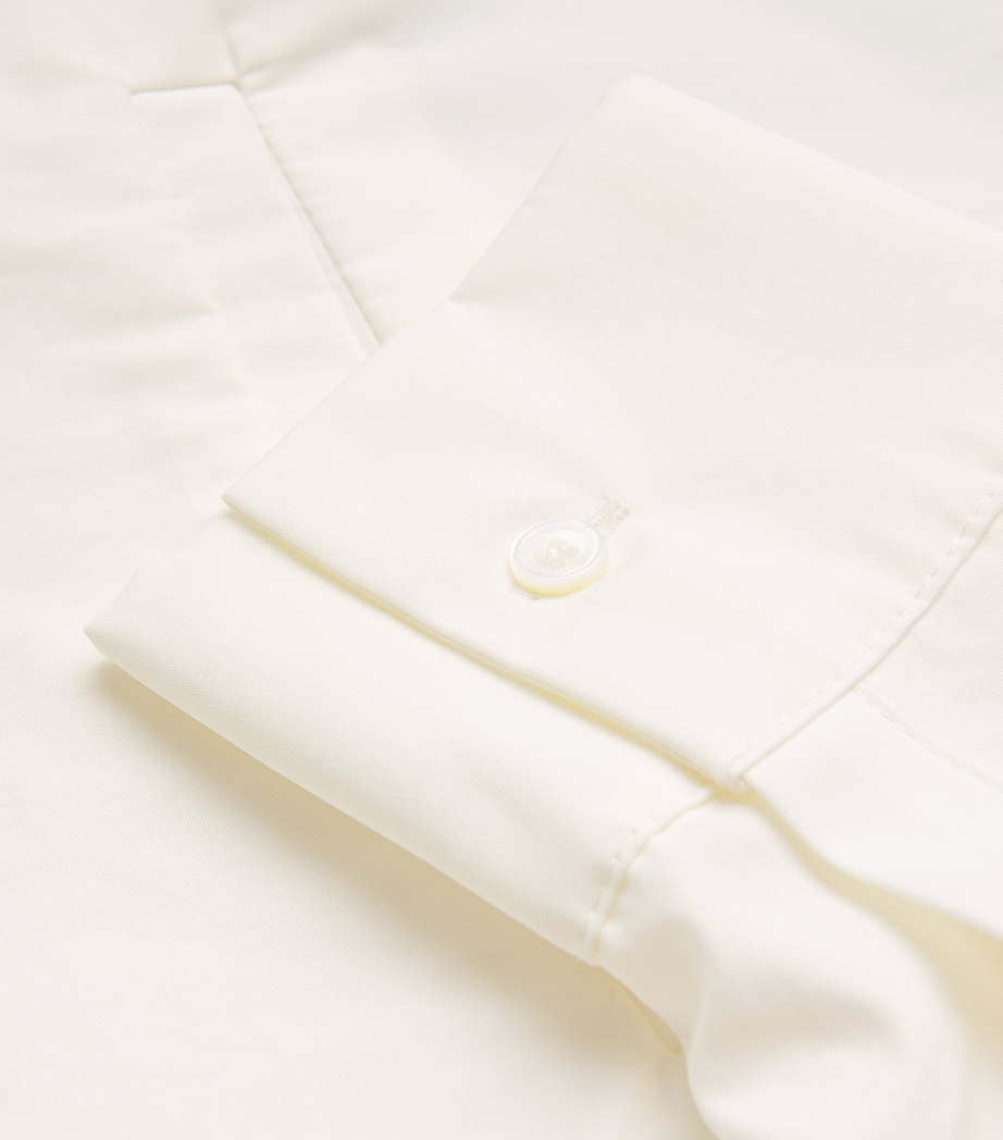 Cotton Poplin Cropped Shirt WHITE Image 5