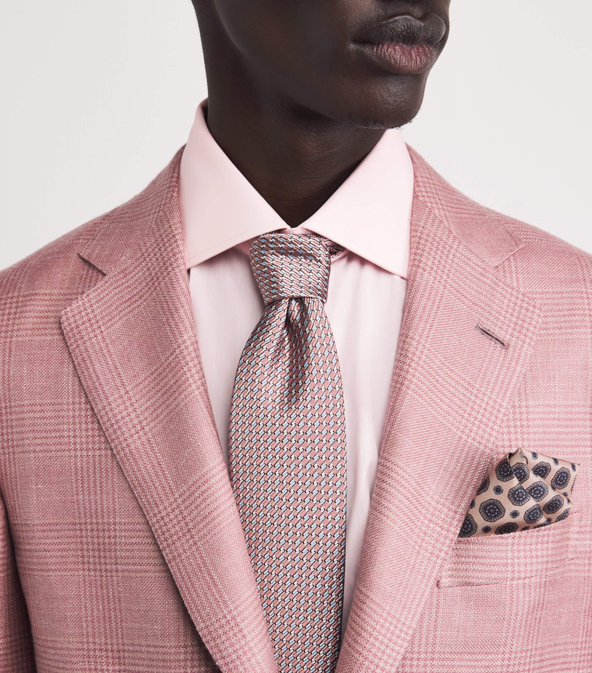 Corneliani Mens Cotton Formal Shirt Light Purple Image 3