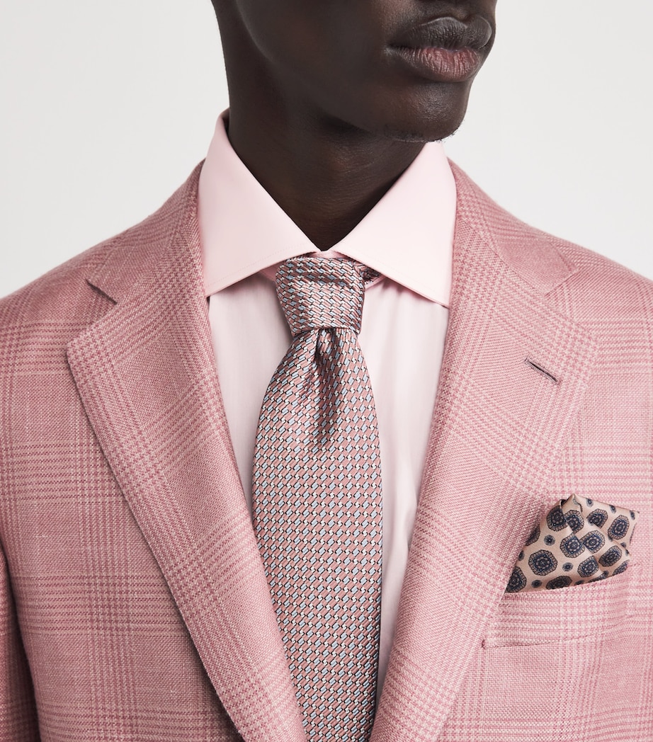 Corneliani Mens Cotton Formal Shirt Light Purple Image 3