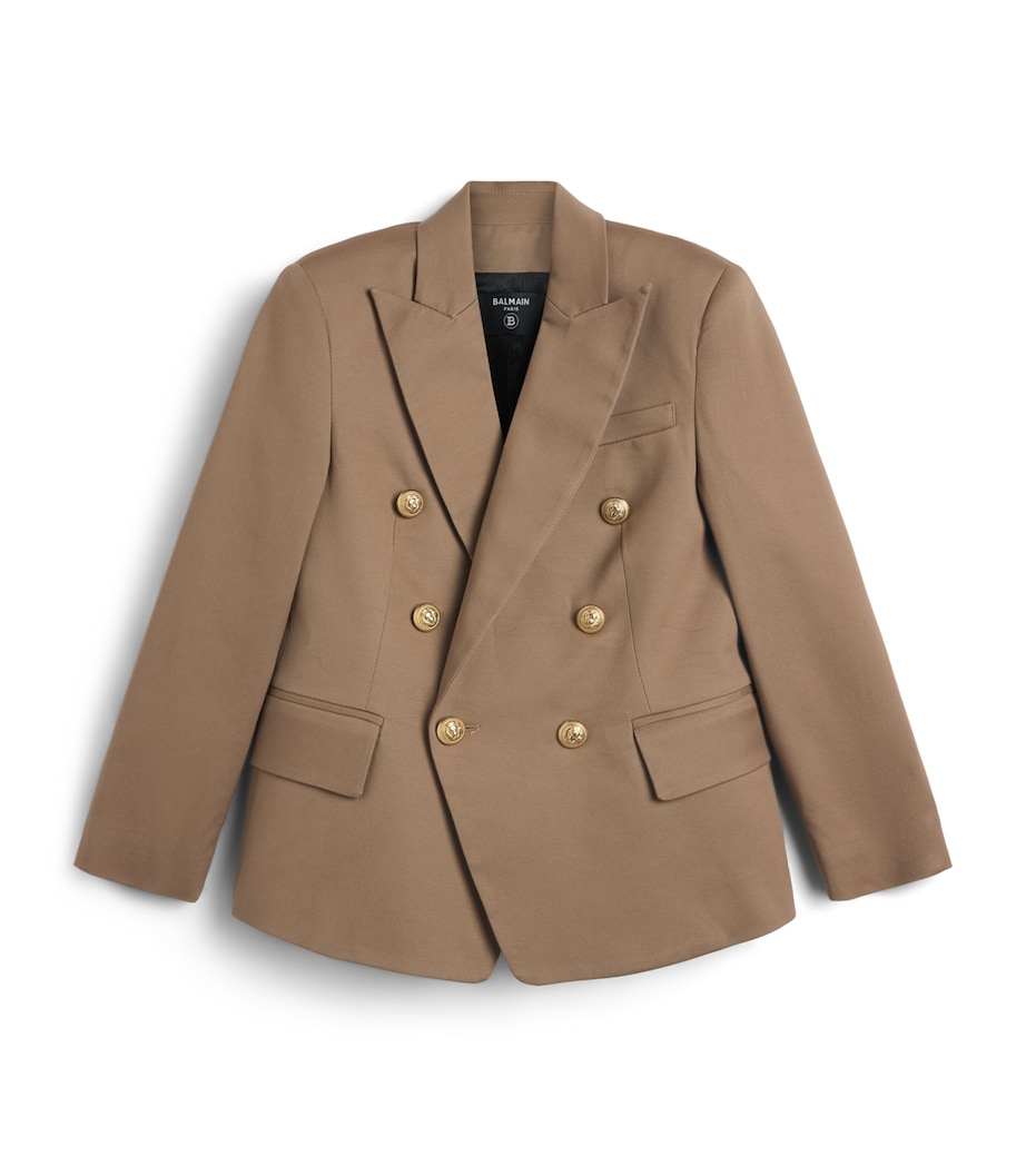 Balmain Kids Double-Breasted Blazer (8-14 Years) Brown Image 1