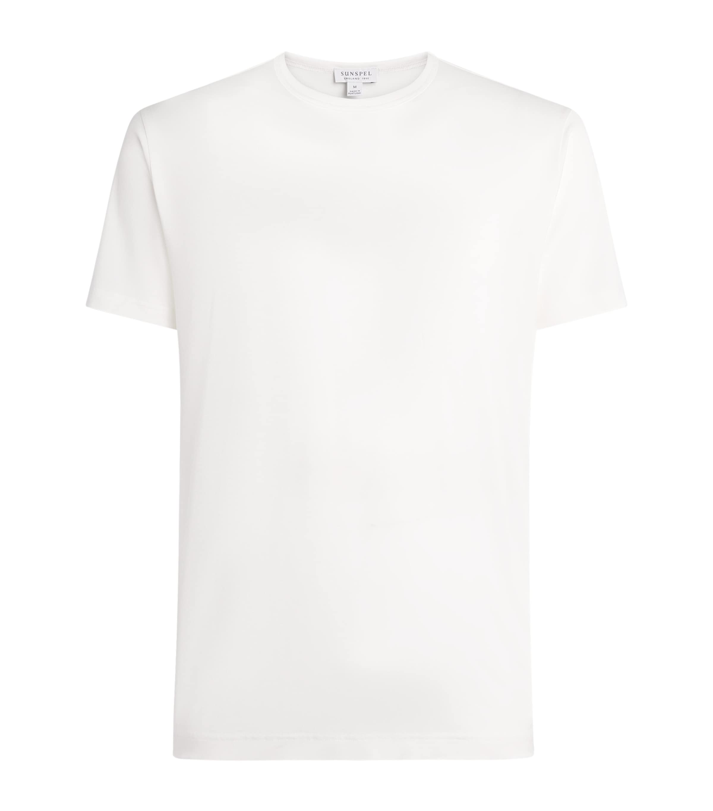 Sunspel Mens Stretch-Tencel T-Shirt Whaa White Image 1