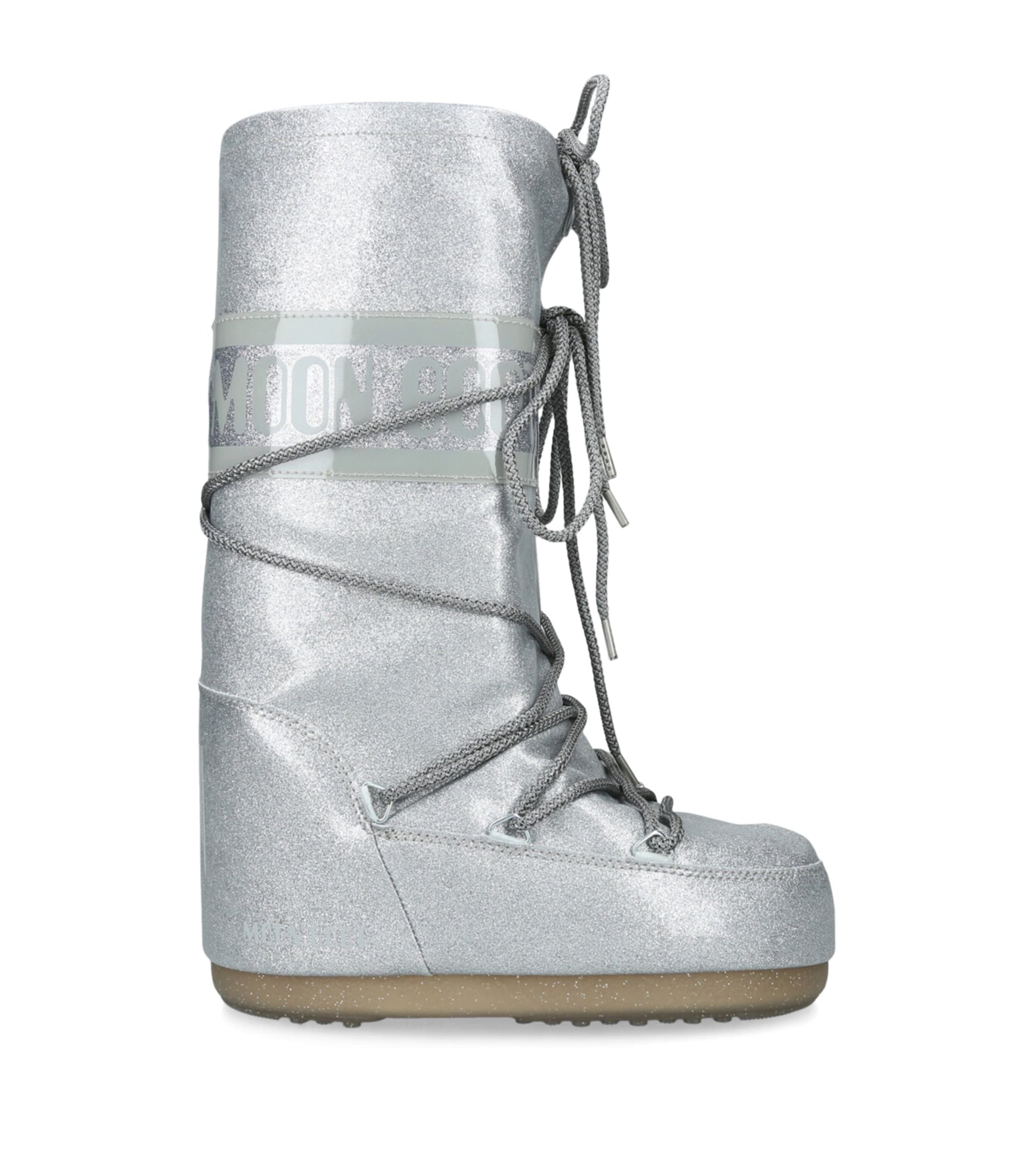 Moon Boot Kids' Icon Glitter S In Silver