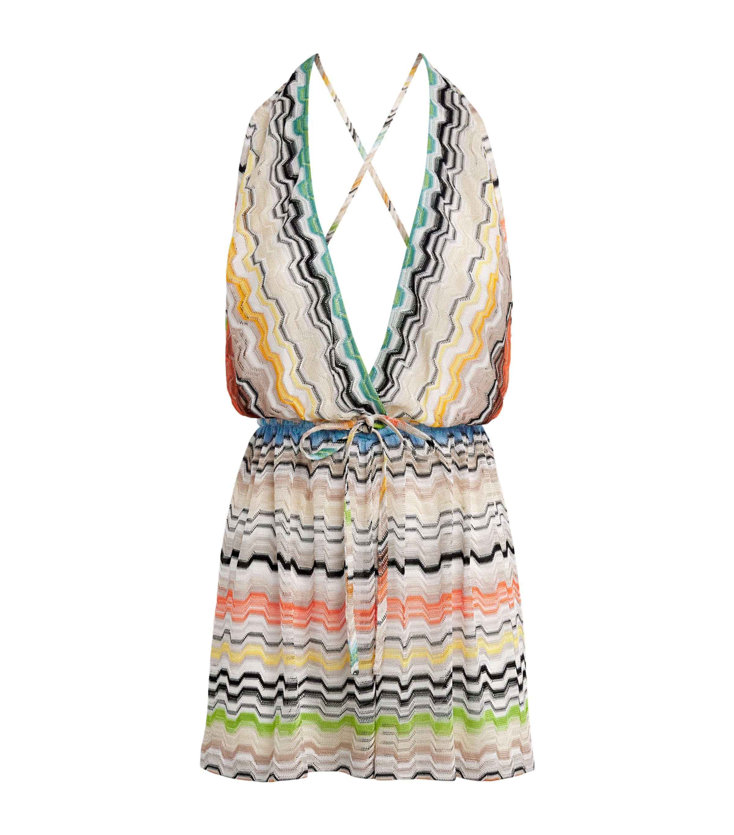 Missoni Womens Geometric Halter Playsuit Smsnp Multicolor Image 1